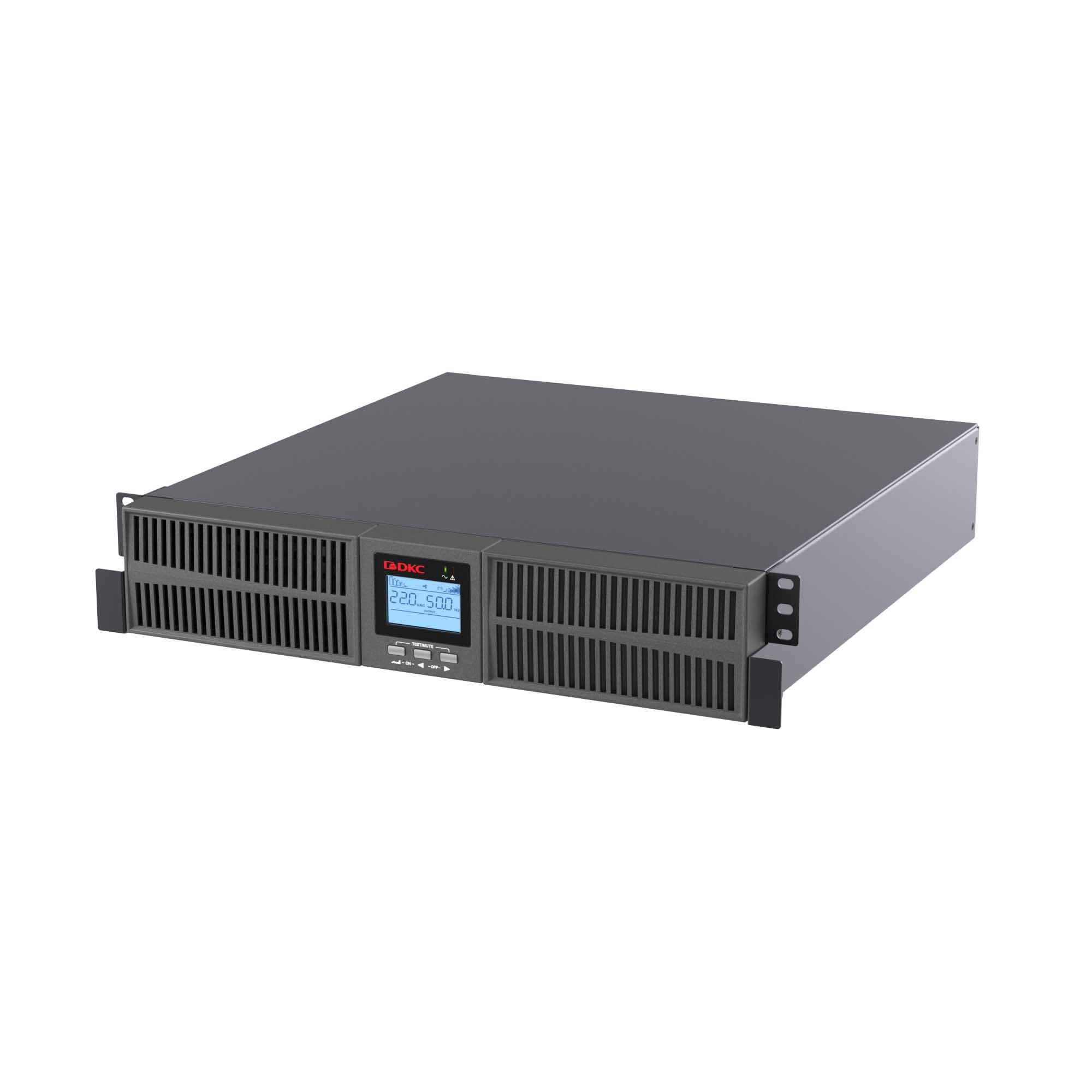 Онлайн ИБП ДКС серии Small Rackmount, 2000 ВА/1800 Вт, 1/1, 8xIEC C13, EPO, USB, RS-232, Rack 2U, з/у 6А, без АКБ