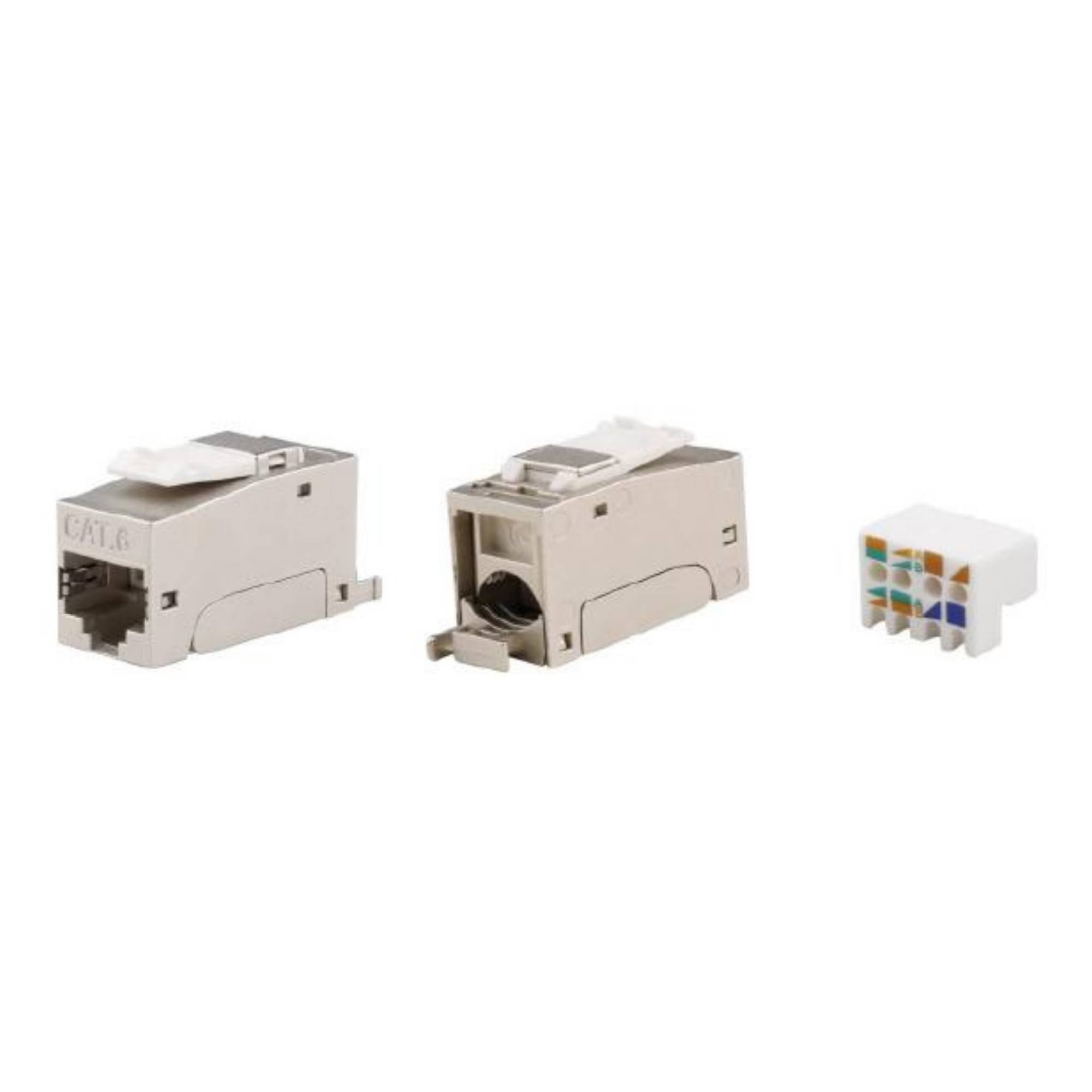 Модуль  Keystone RJ45 CAT 6 экранированный (STP), 90 градусов, серебристый