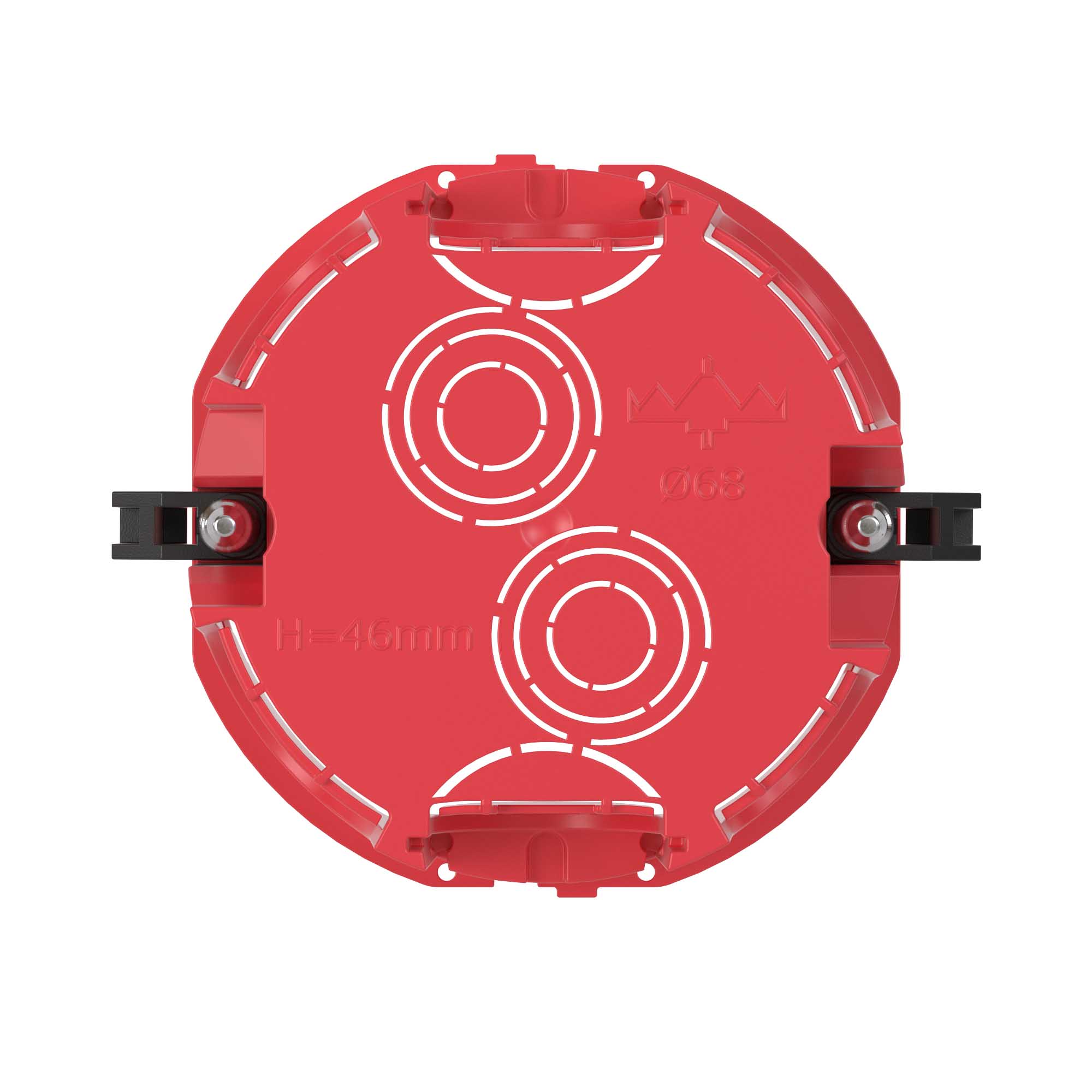 Подрозеточная коробка для полых стен, глубиной 45мм, 2 модуля  