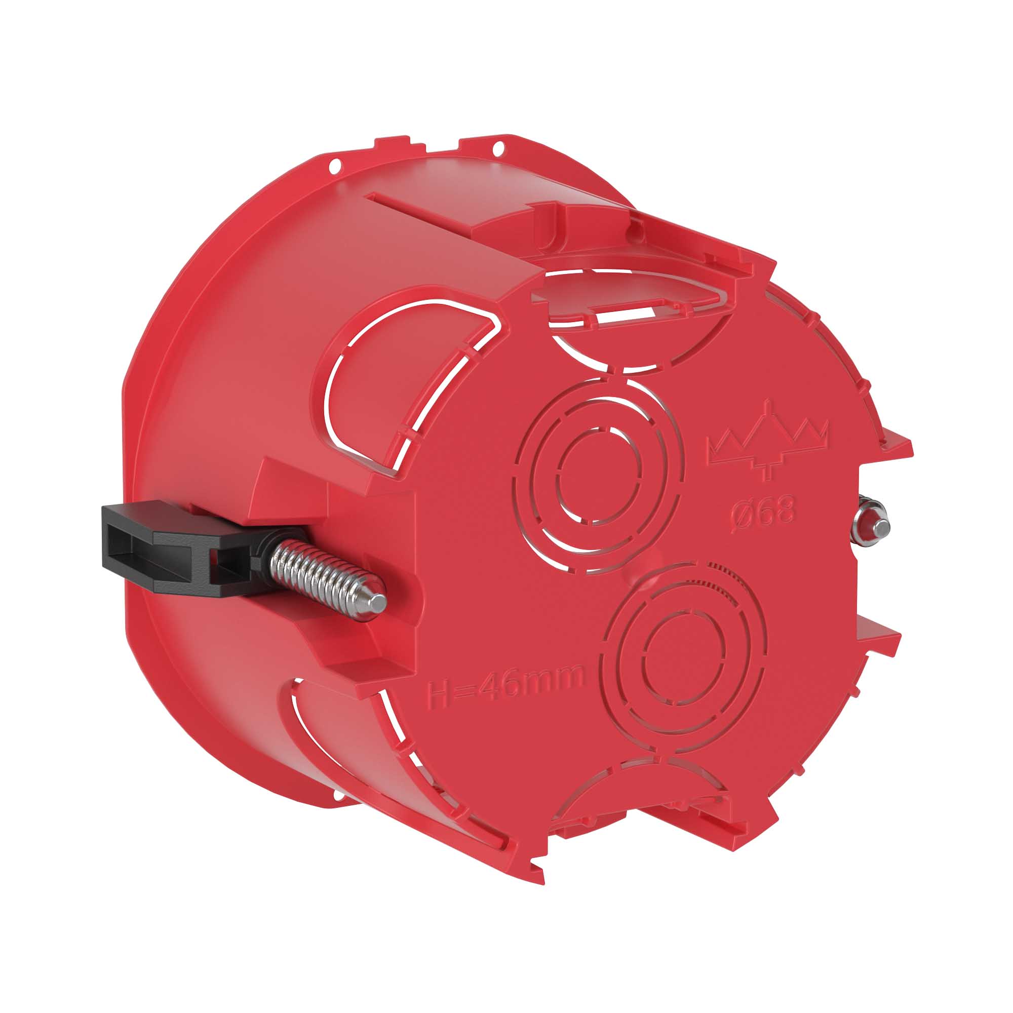 Подрозеточная коробка для полых стен, глубиной 45мм, 2 модуля  