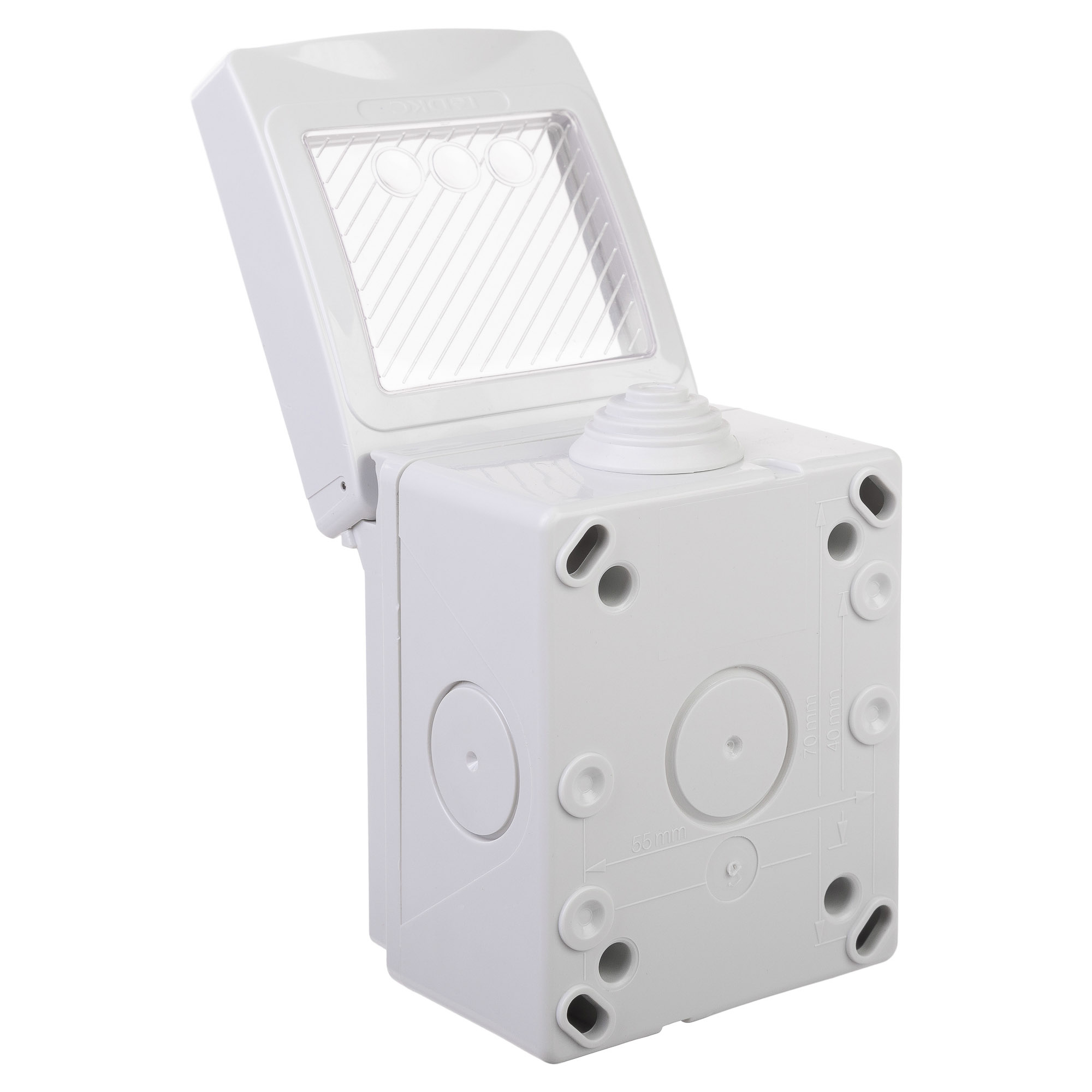 Коробка для настенного монтажа "Avanti", IP55, серая, 2 модуля