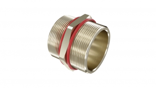 Взрывозащищенная Ex e ниппель. М32x1,5. Никелированная латунь. IP66/67
