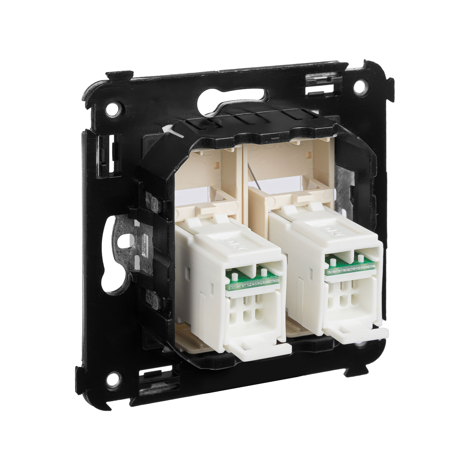 Компьютерная розетка RJ-45 в стену, кат.5e двойная,"Avanti", "Ванильная дымка"