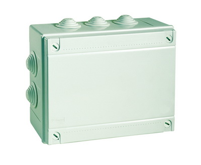 Коробка ответвит. с 2 кабельными вводами д.40мм, IP55, 240х190х90мм