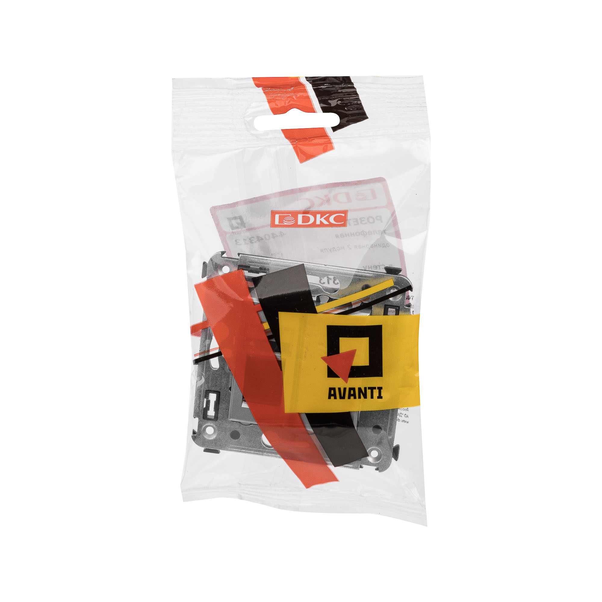 Телефонная розетка RJ-12 в стену одинарная, "Avanti", "Закаленная сталь"