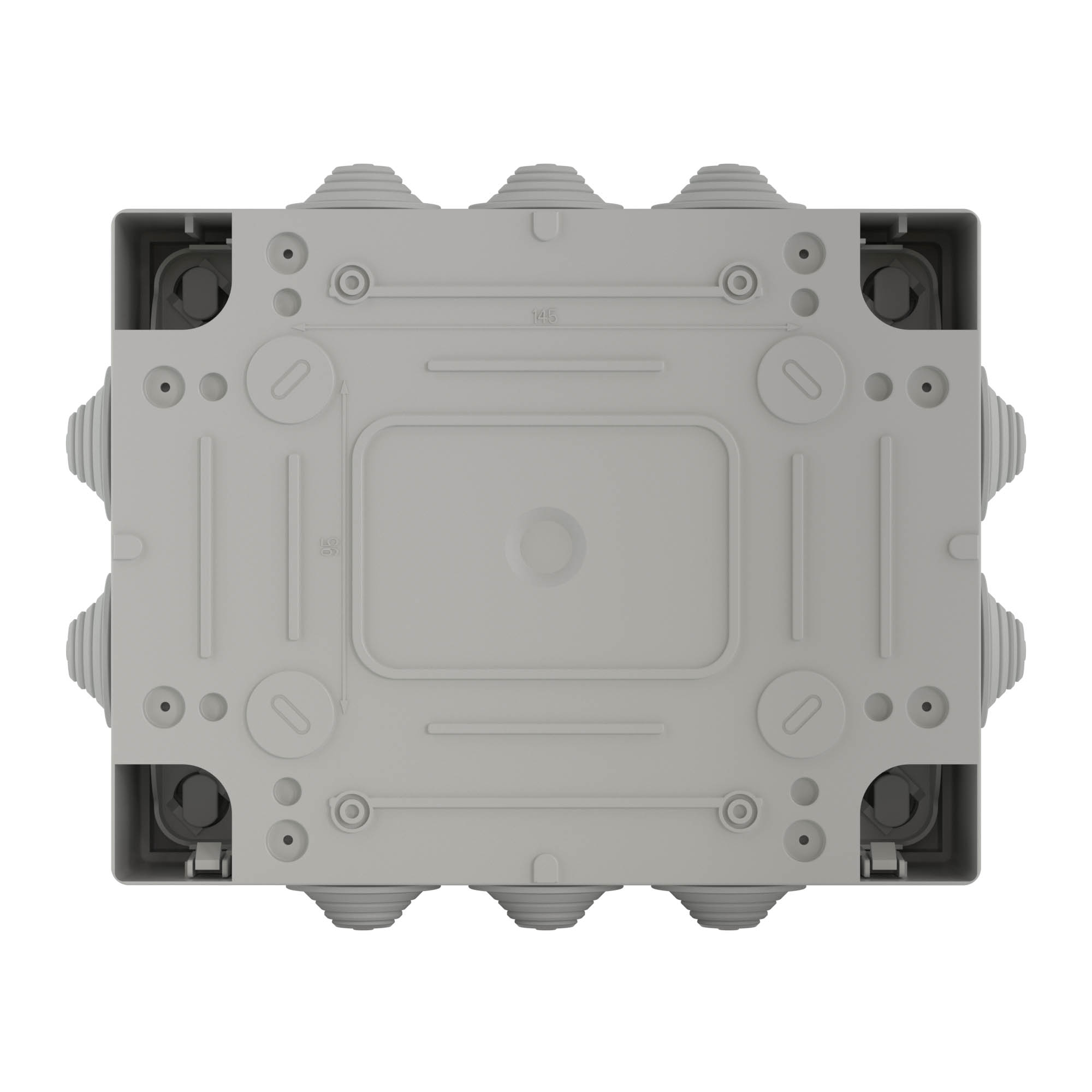 Коробка ответвит. с кабельными вводами 2х40мм + 6х32мм, IP55, 240х190х90мм