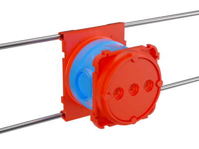 Универсальная установочная коробка для заливки в бетон, 90х71x74мм