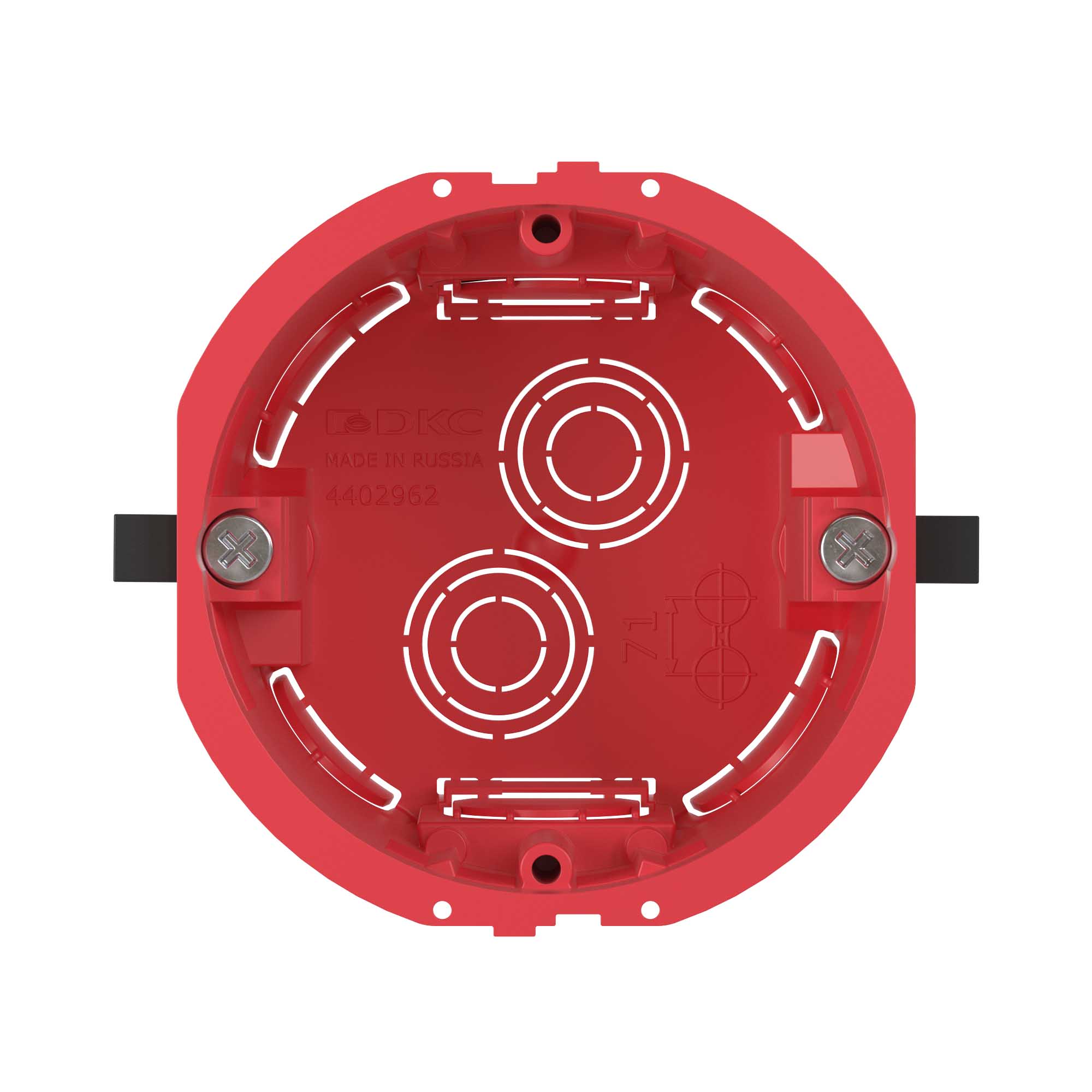 Подрозеточная коробка для полых стен, глубиной 60мм, 2 модуля    