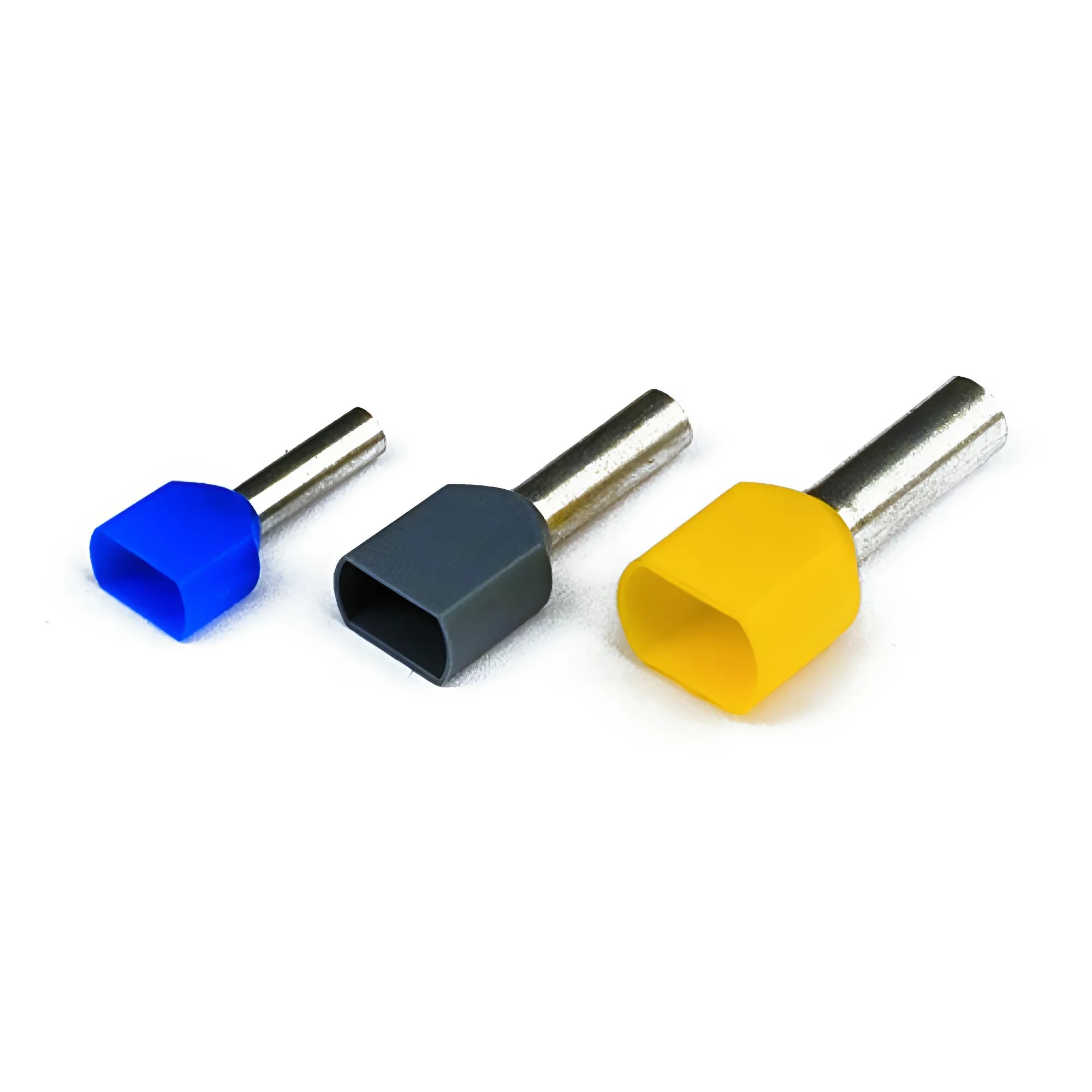 Наконечник-гильза с изолированным фланцем двойная для кабеля сечением 10кв., длина контактной части 14, коричневый