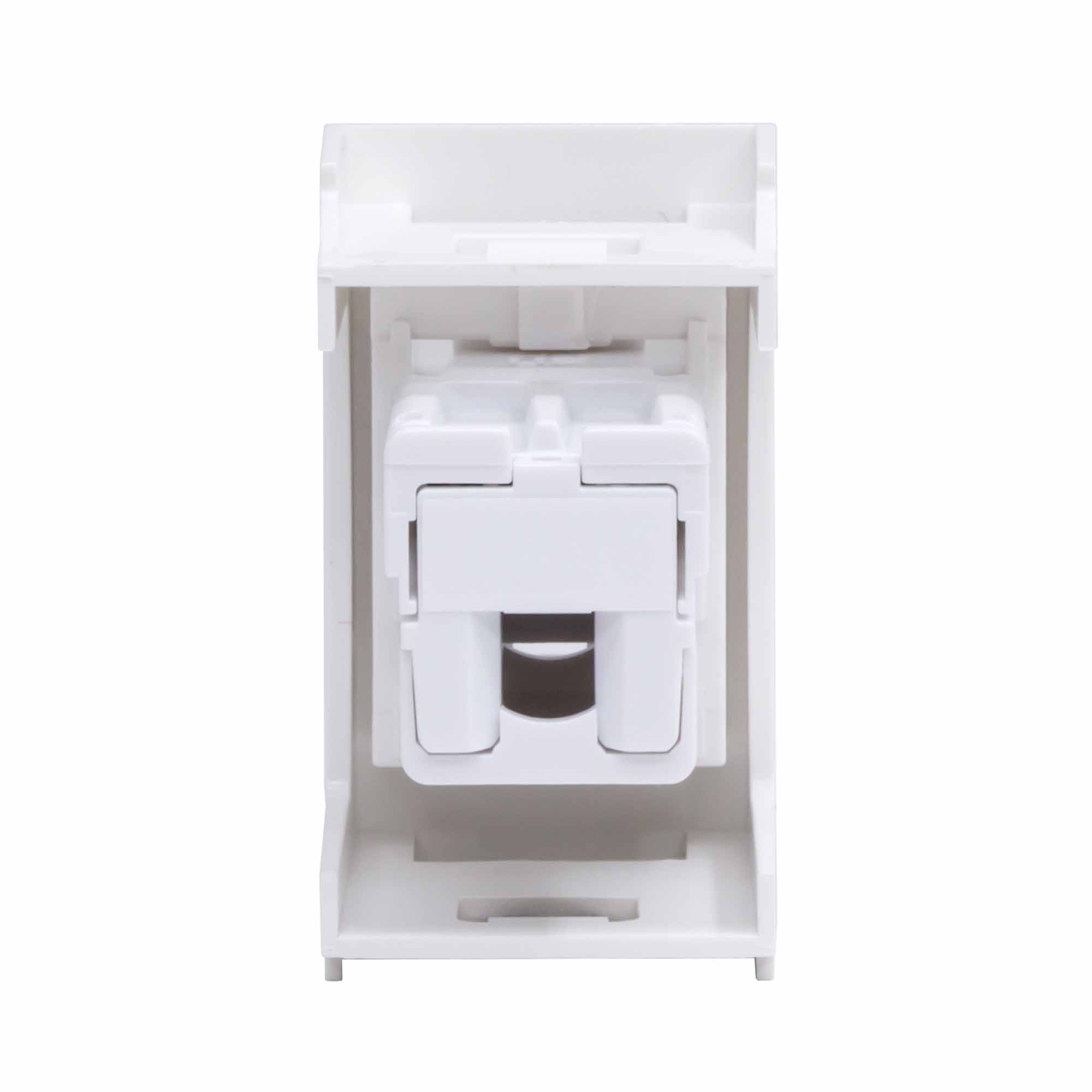 Тел.роз. RJ12, 6P6C, Viva, белая, 1мод