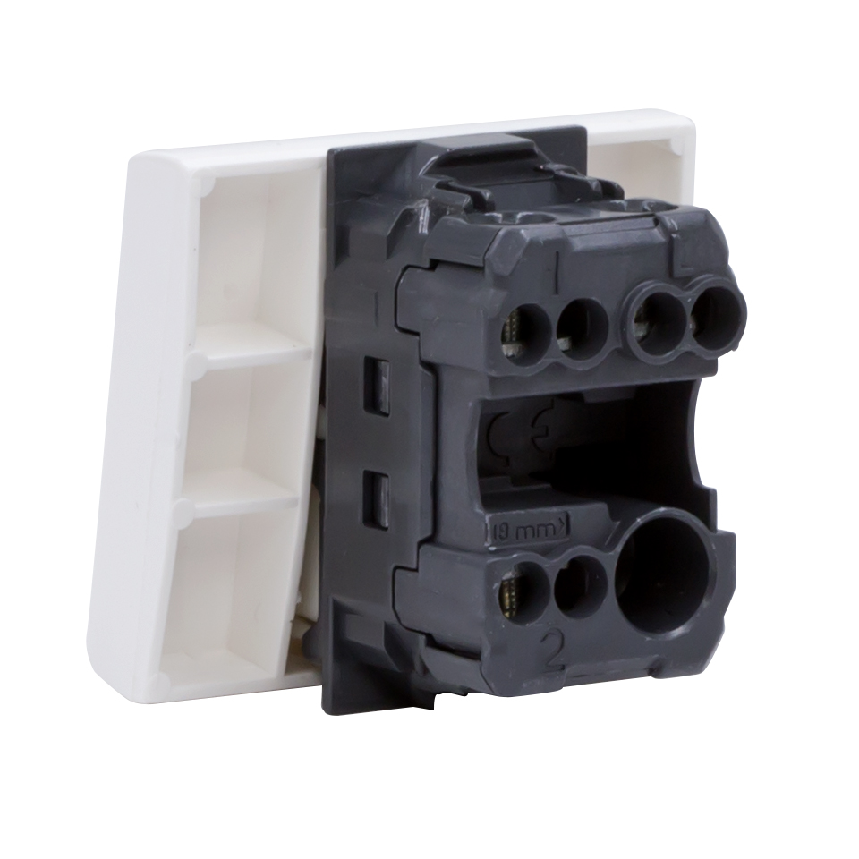 Выключатель однополюсный, "Viva", 2 мод., белый