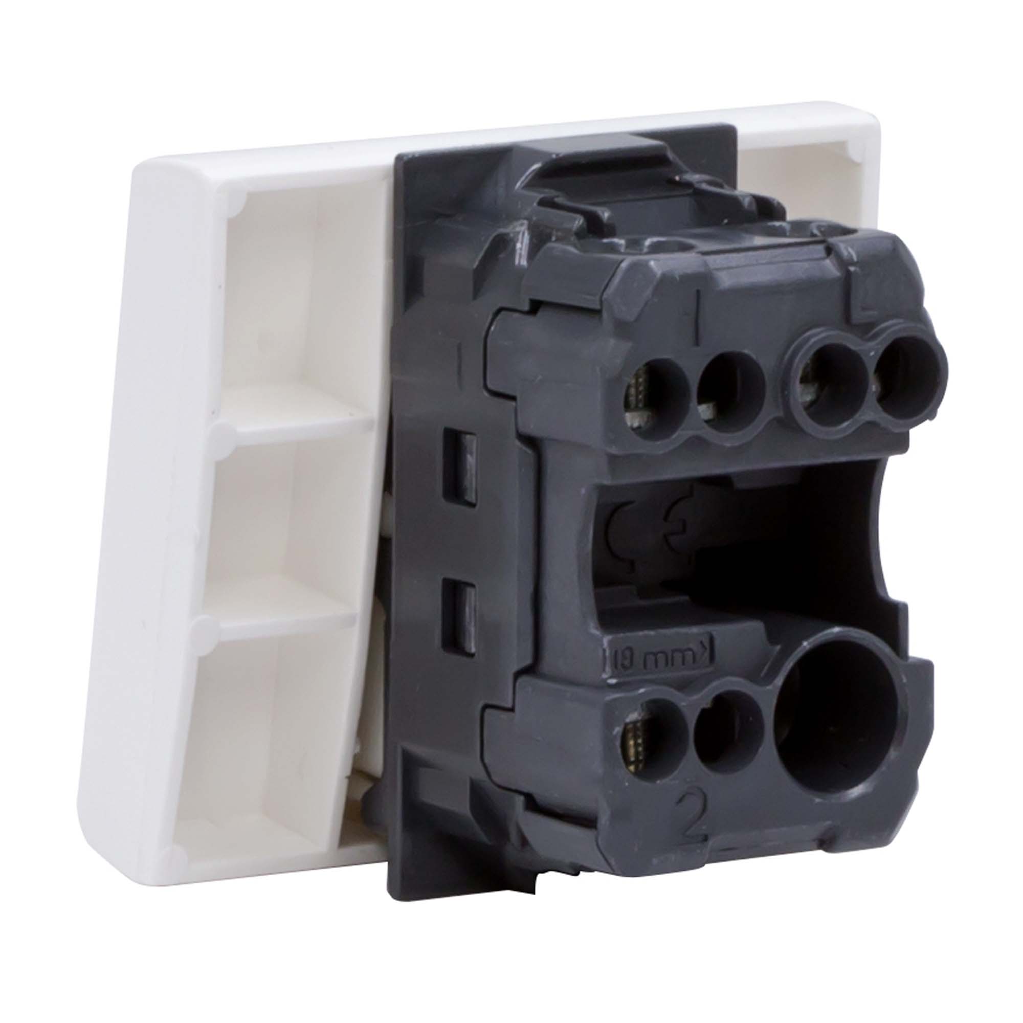 Переключатель на 2 направления, "Viva", 2 мод., белый