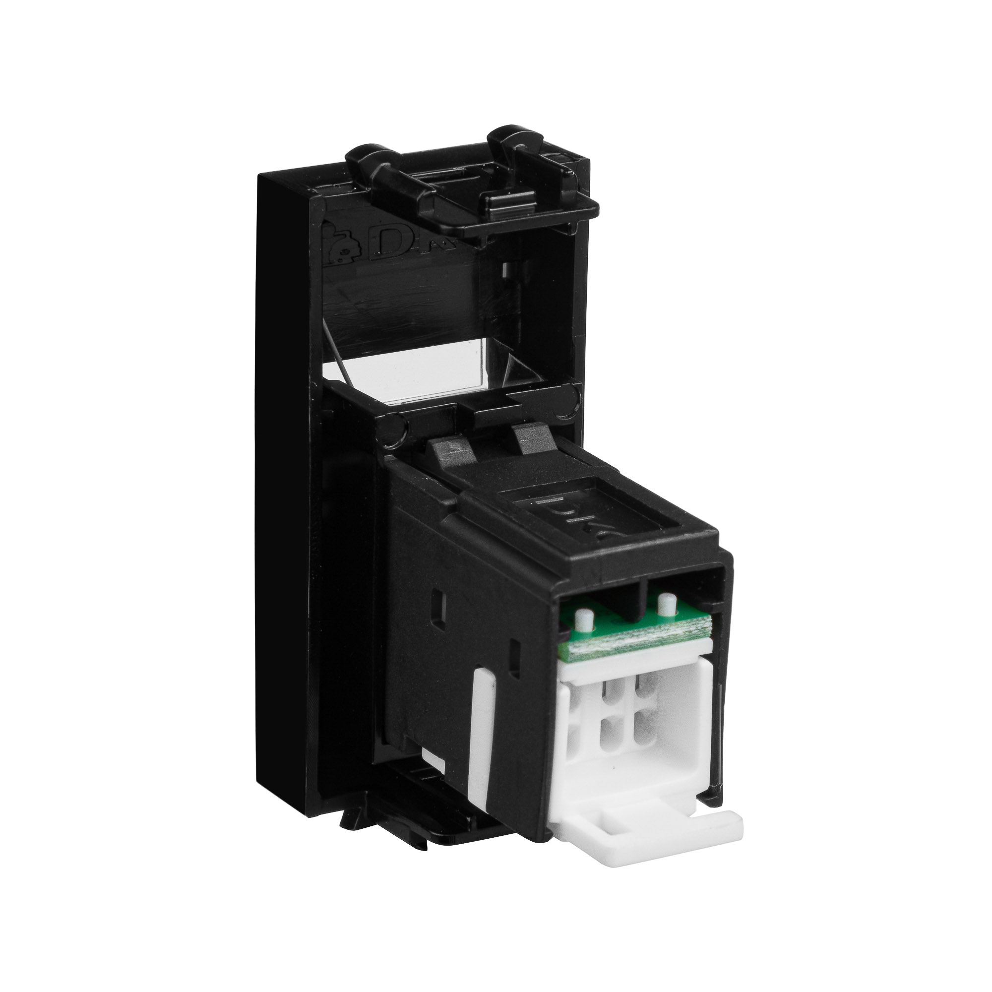 Компьютерная розетка RJ-45 модульная, кат.5е, "Avanti", "Черный квадрат", 1 модуль