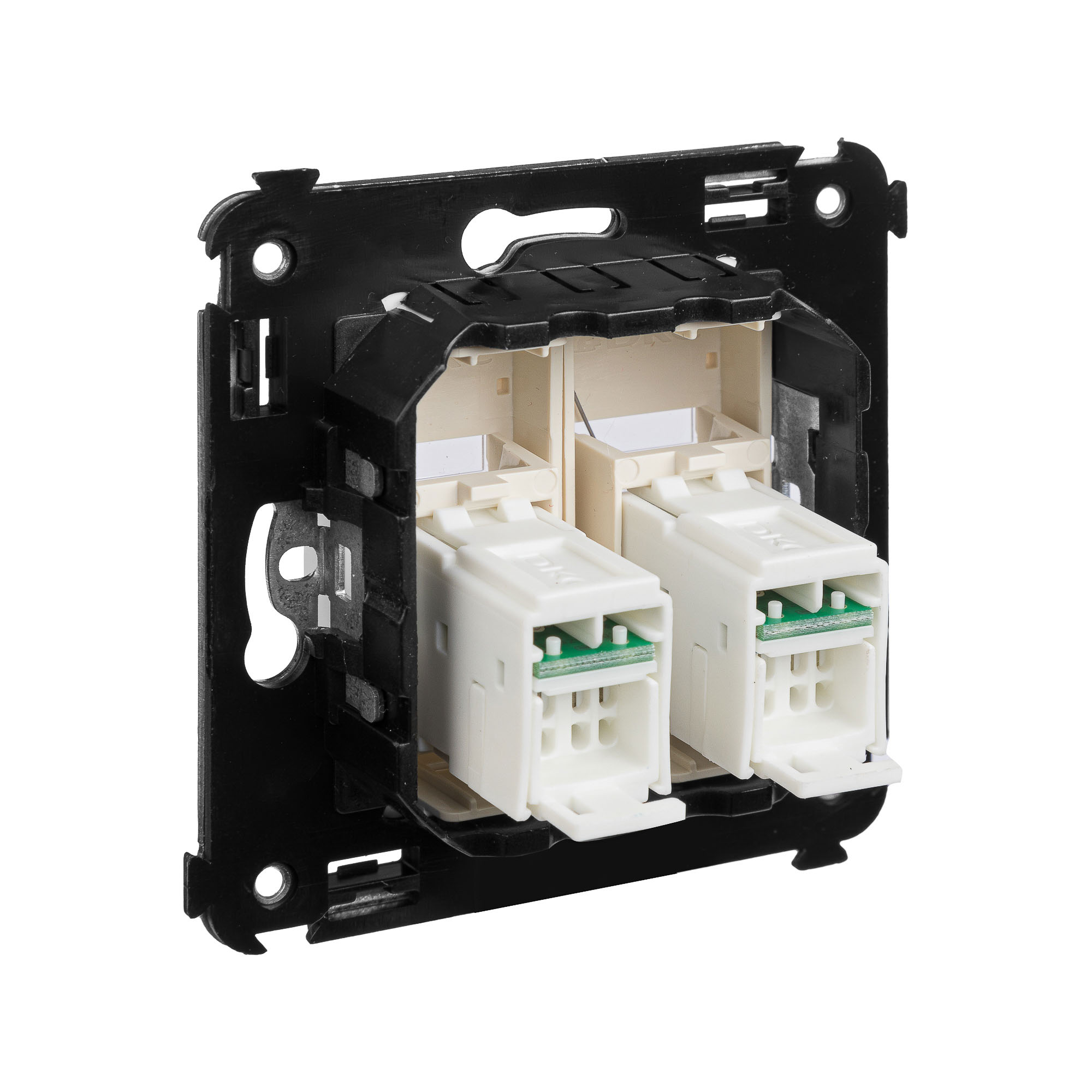 Компьютерная розетка RJ-45 в стену, кат.6 двойная,"Avanti", "Ванильная дымка"