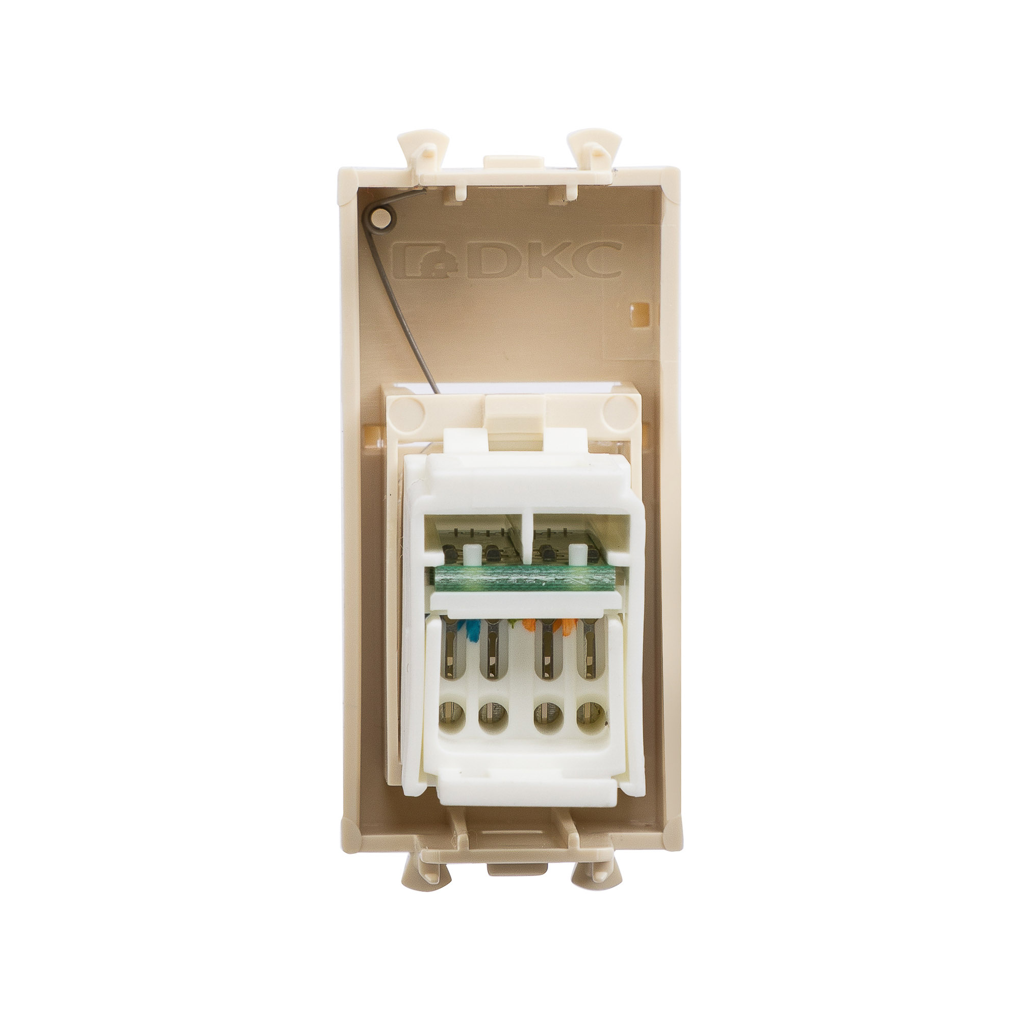 Компьютерная розетка RJ-45 модульная, кат.6А, "Avanti", "Ванильная дымка", 1 модуль