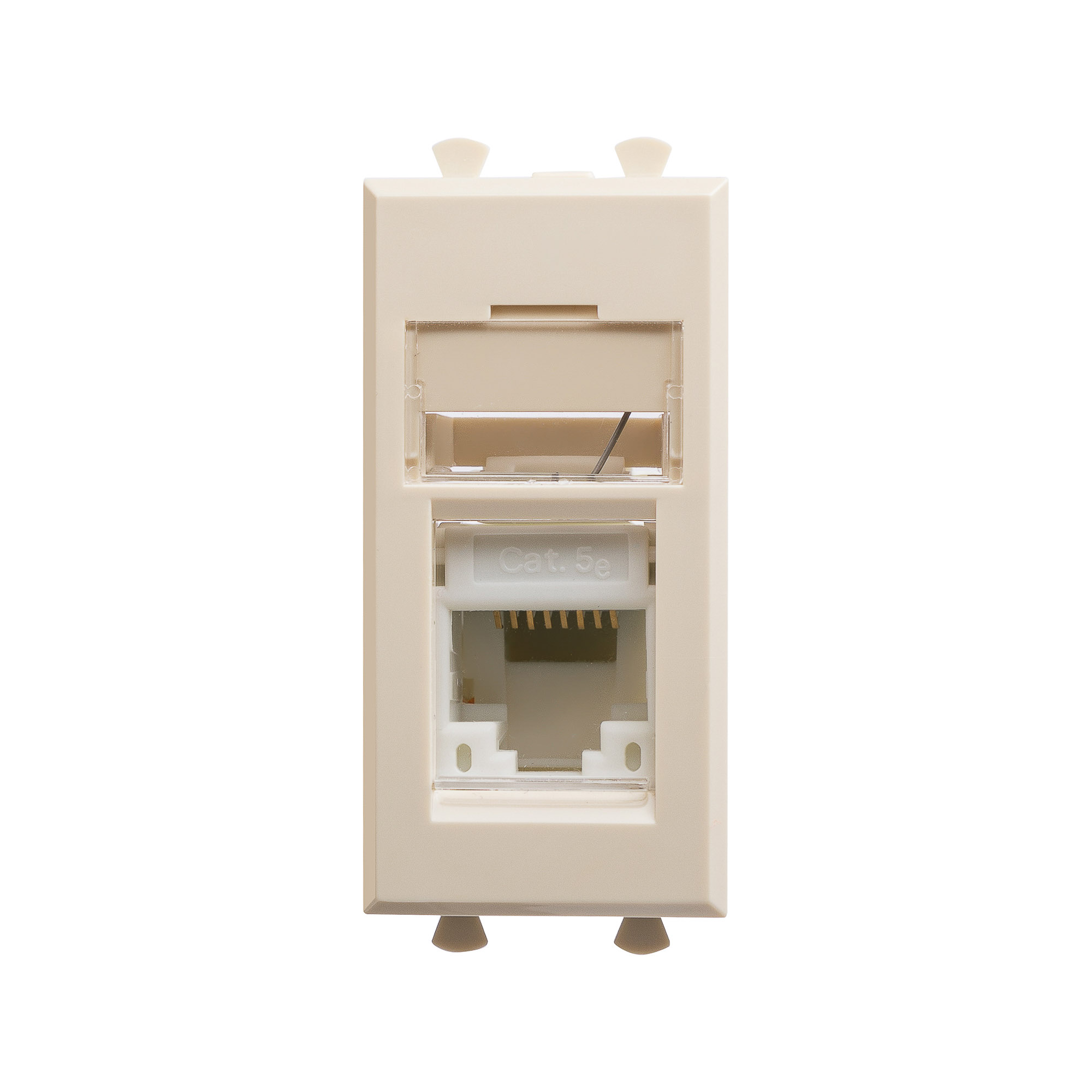 Компьютерная розетка RJ-45 модульная, кат.5е, "Avanti", "Ванильная дымка", 1 модуль