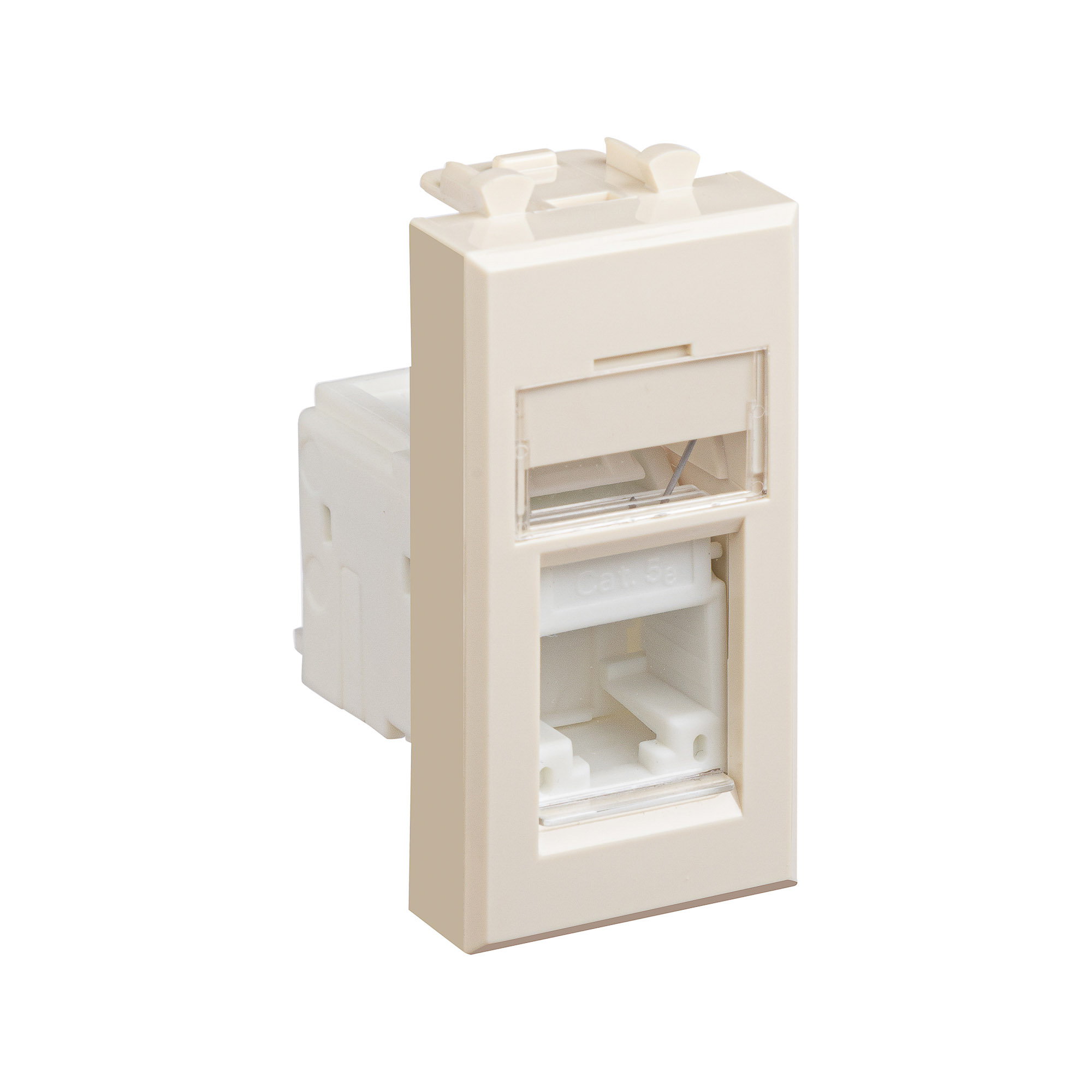 Компьютерная розетка RJ-45 модульная, кат.5е, "Avanti", "Ванильная дымка", 1 модуль