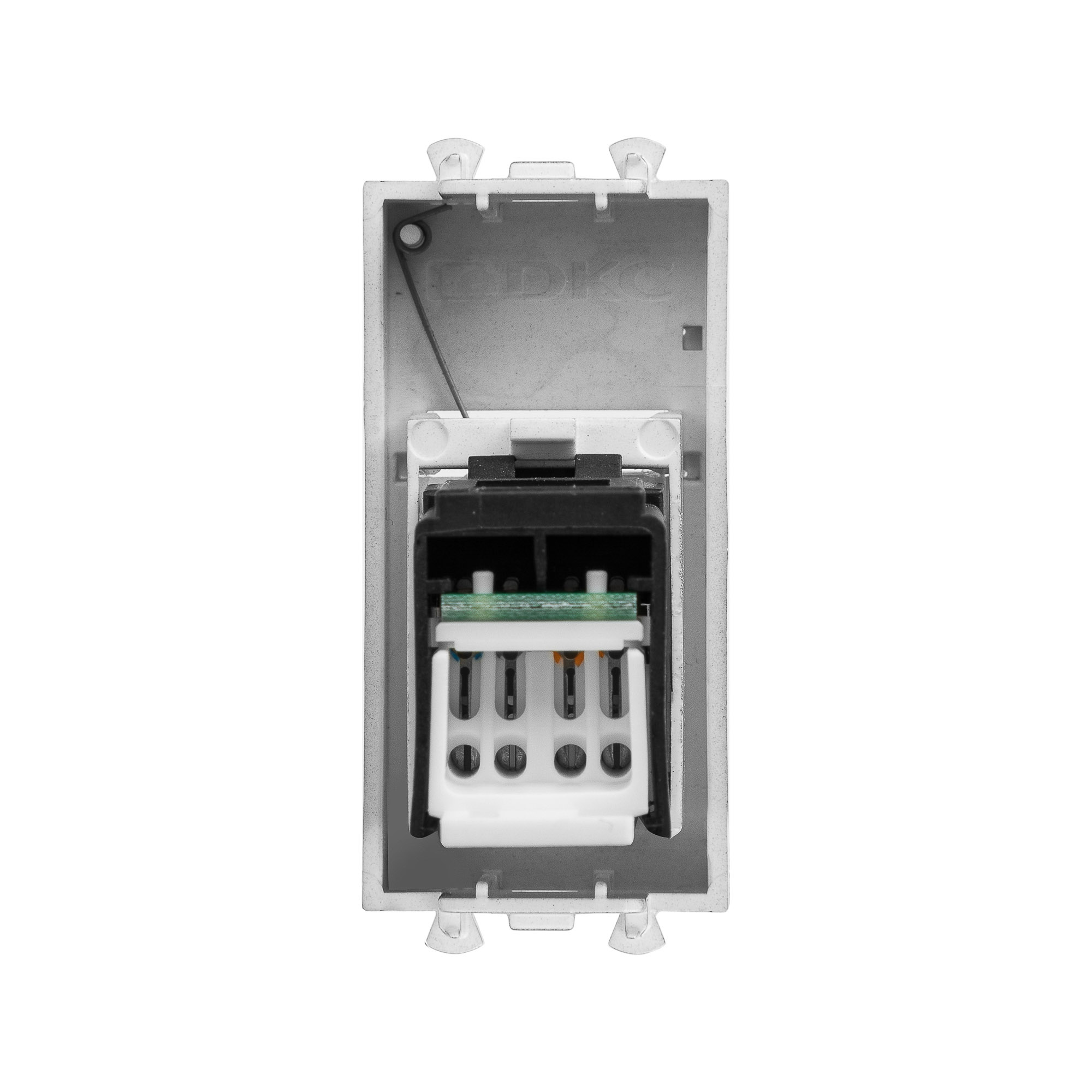 Компьютерная розетка RJ-45 модульная, кат.5е, "Avanti", "Закаленная сталь", 1 модуль