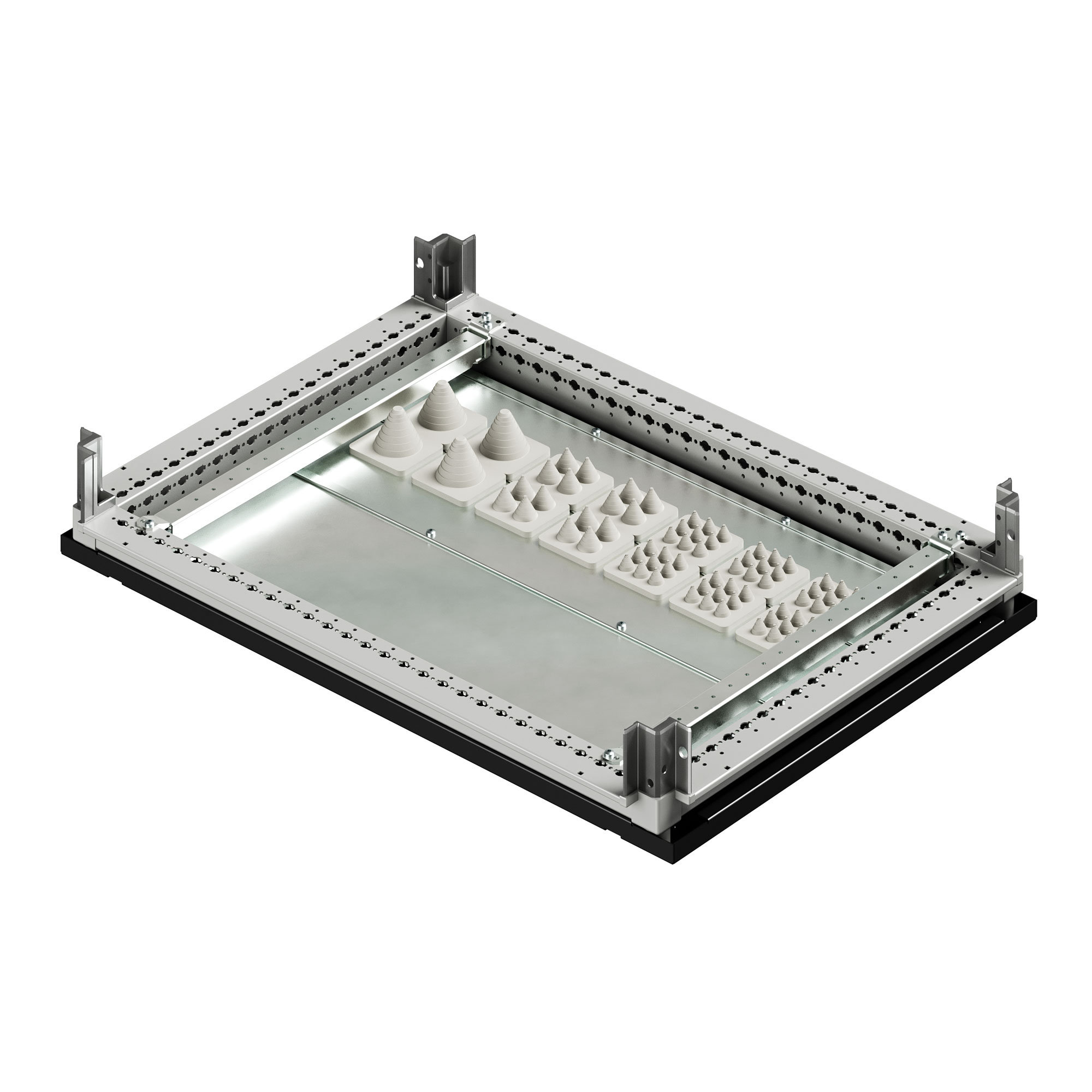 Панель для кабельного ввода для оснований корпусов CQE N, 5 мест, Ш/Г= 600 мм, упаковка - 2 шт. RAM block