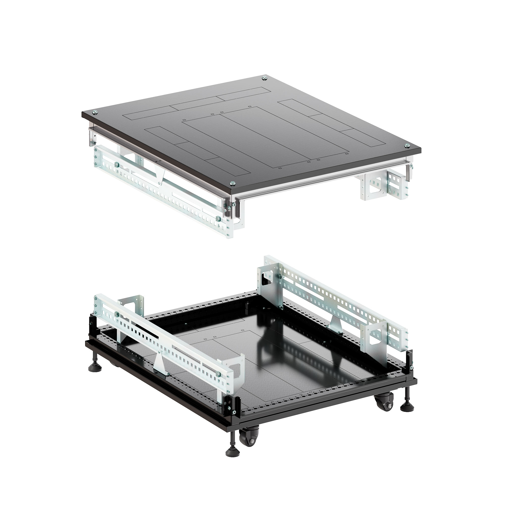 Крыша основание преперфорированные IT-CQE 800x1000, RAL9005