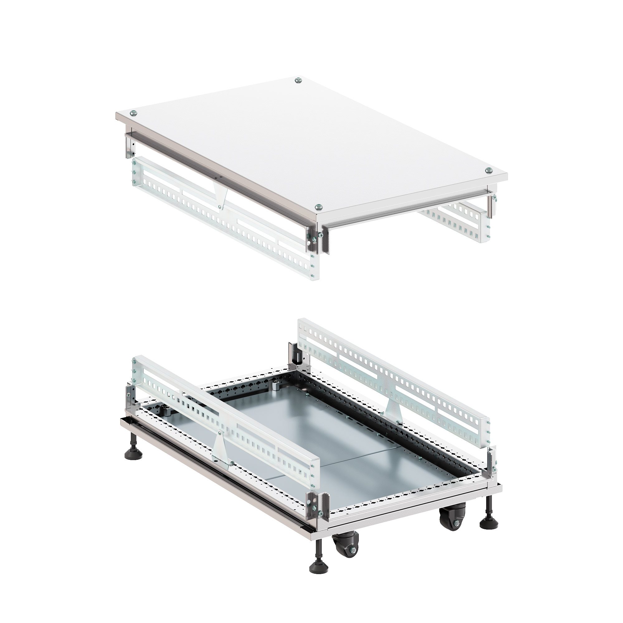 Крыша основание сплошные IT-CQE 600x800, RAL7035