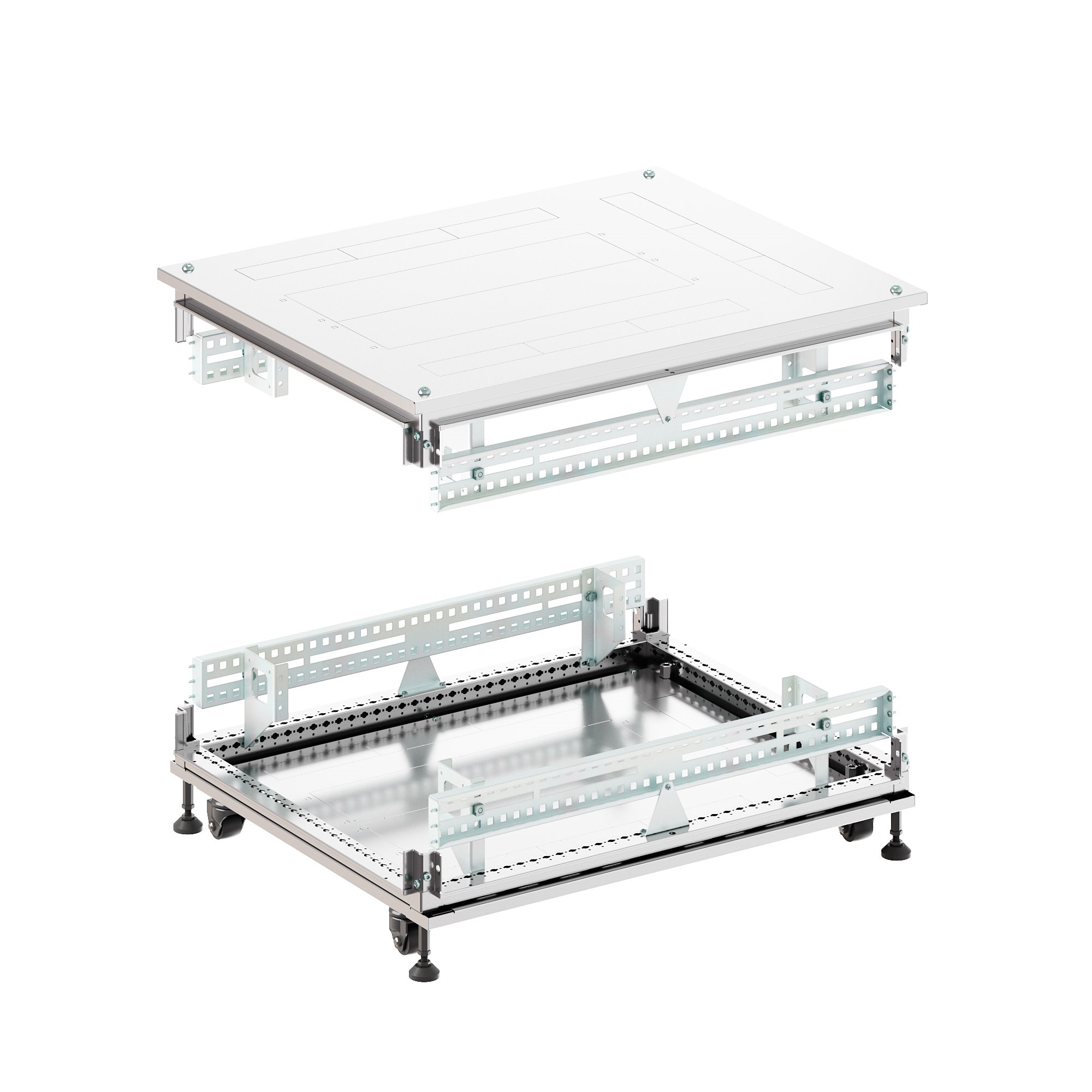 Крыша основание преперфорированные IT-CQE 800x600, RAL7035