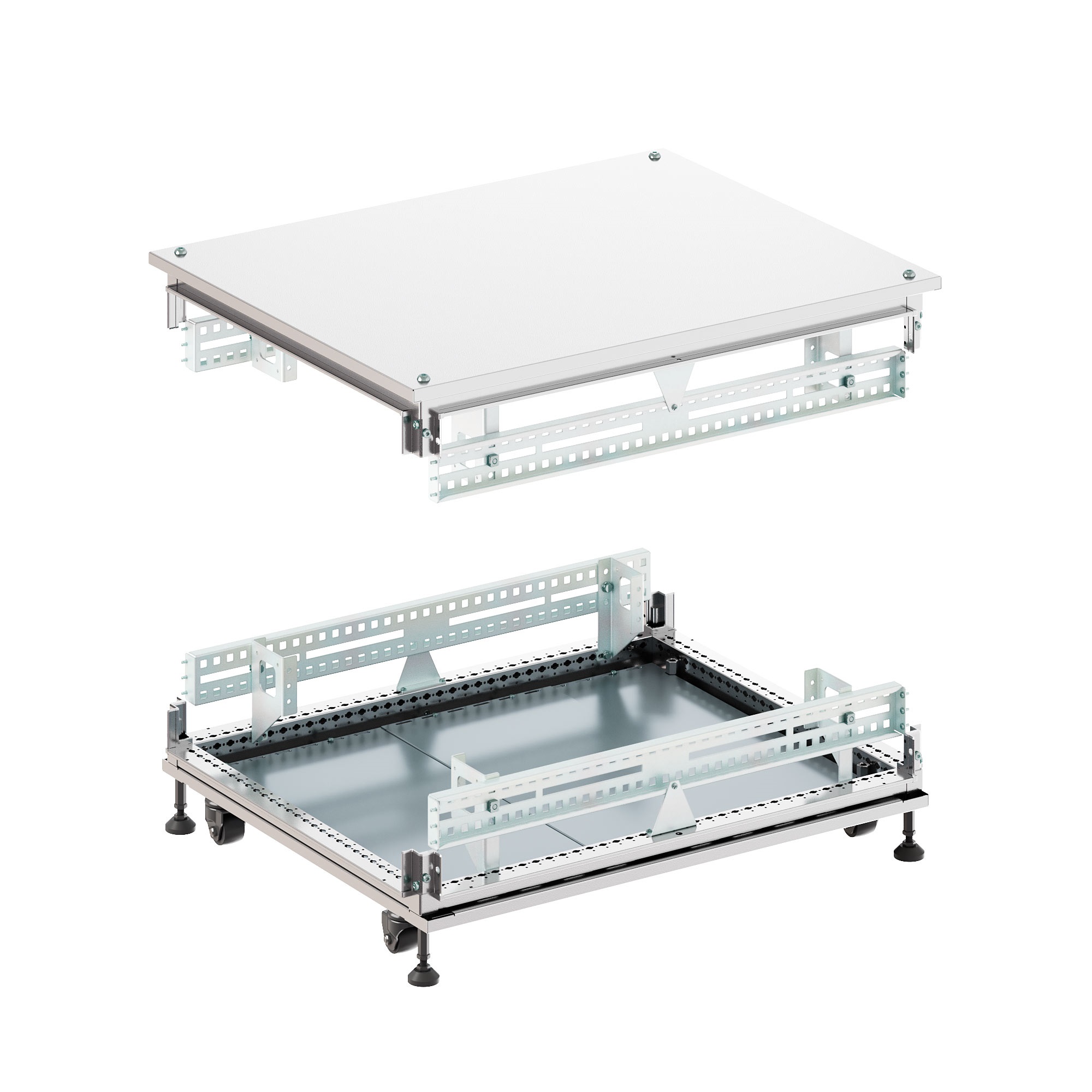 Крыша основание сплошные IT-CQE 800x600, RAL7035