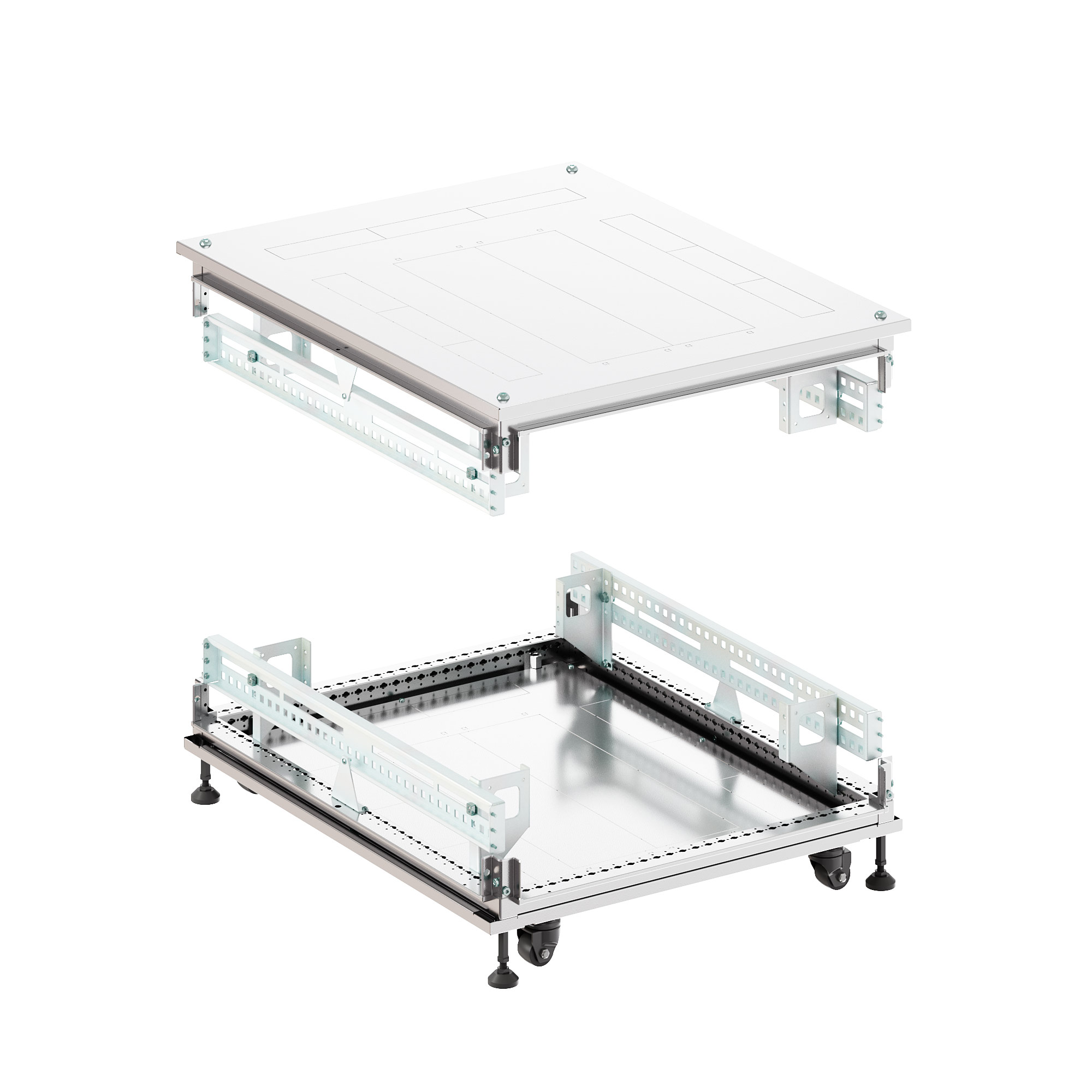 Крыша основание преперфорированные IT-CQE 800x800, RAL7035