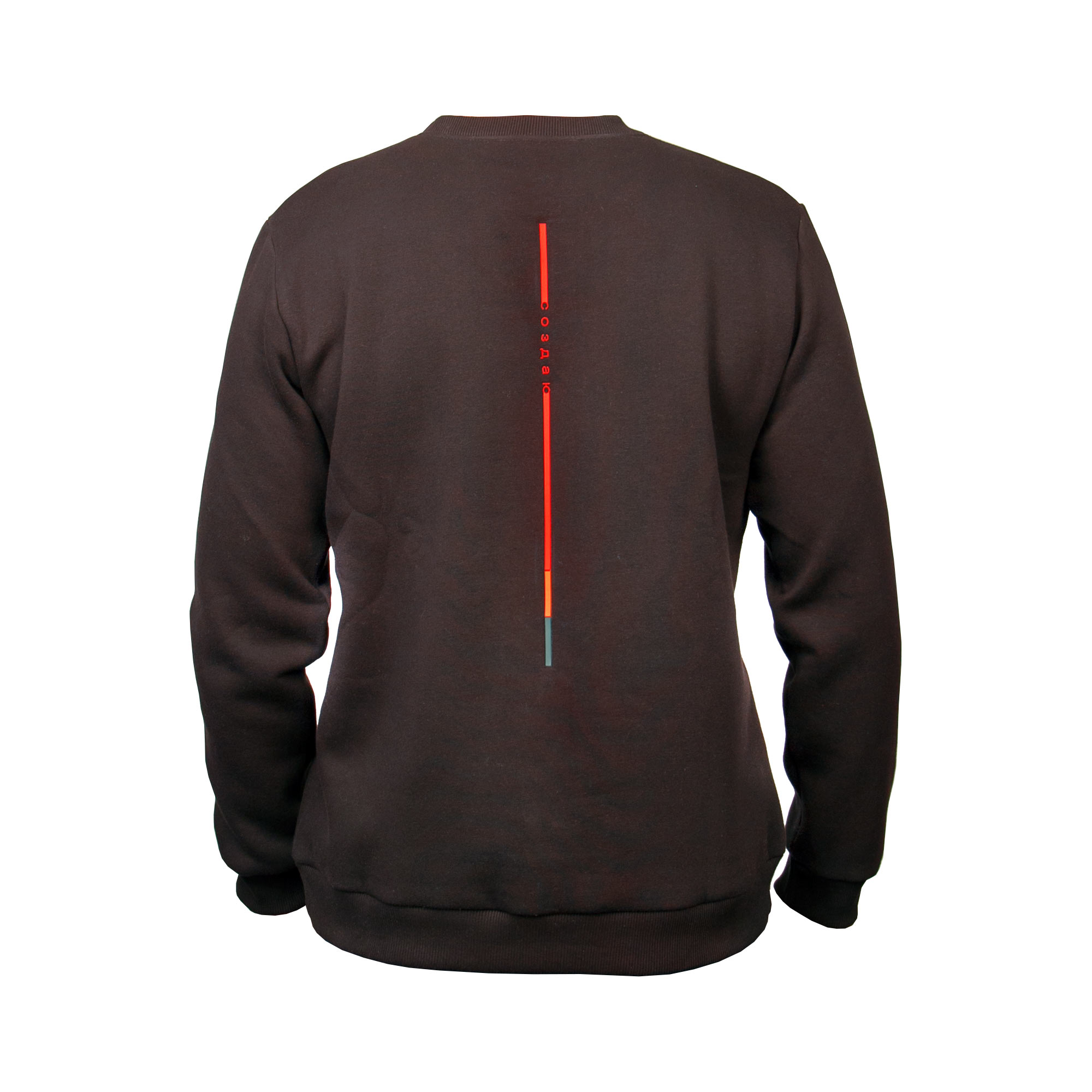 Свитшот из футера черный "Создаю", размер XL