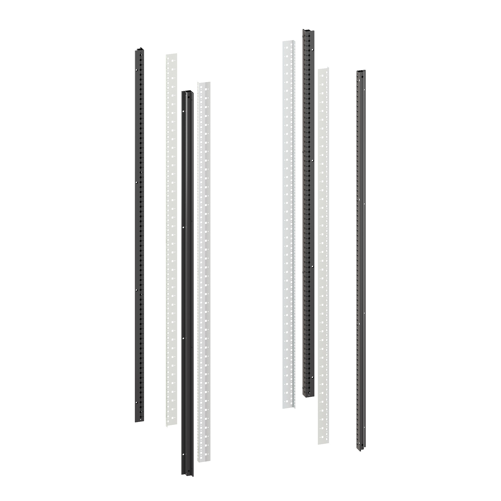 Стойки вертикальные комплект для 24U IT-CQE RAL9005 RAL9005
