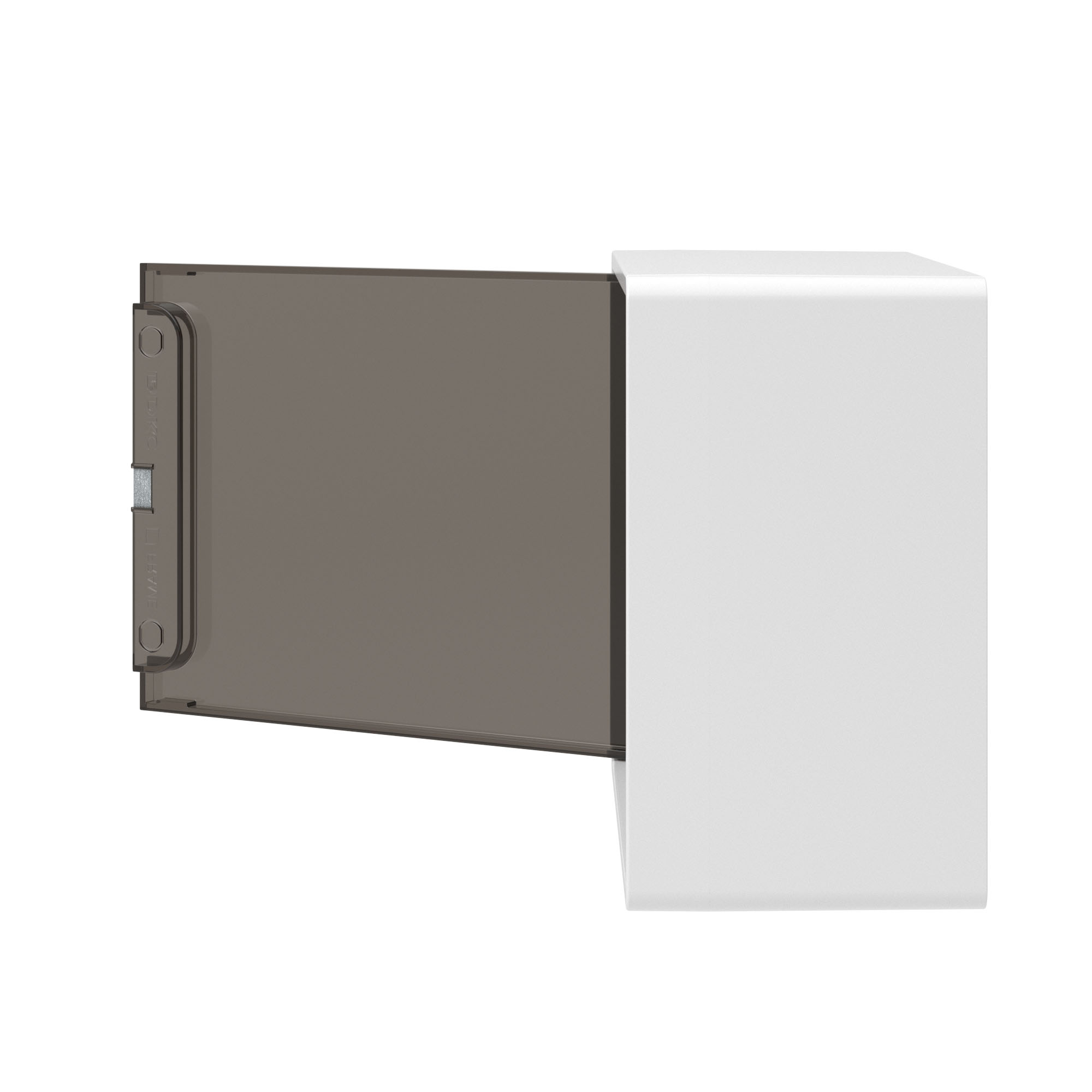 Щиток 8 мод настенный FRAME, белый, с тонированной дверцей, с 2 шинами PEN на 6 и 8 отв.