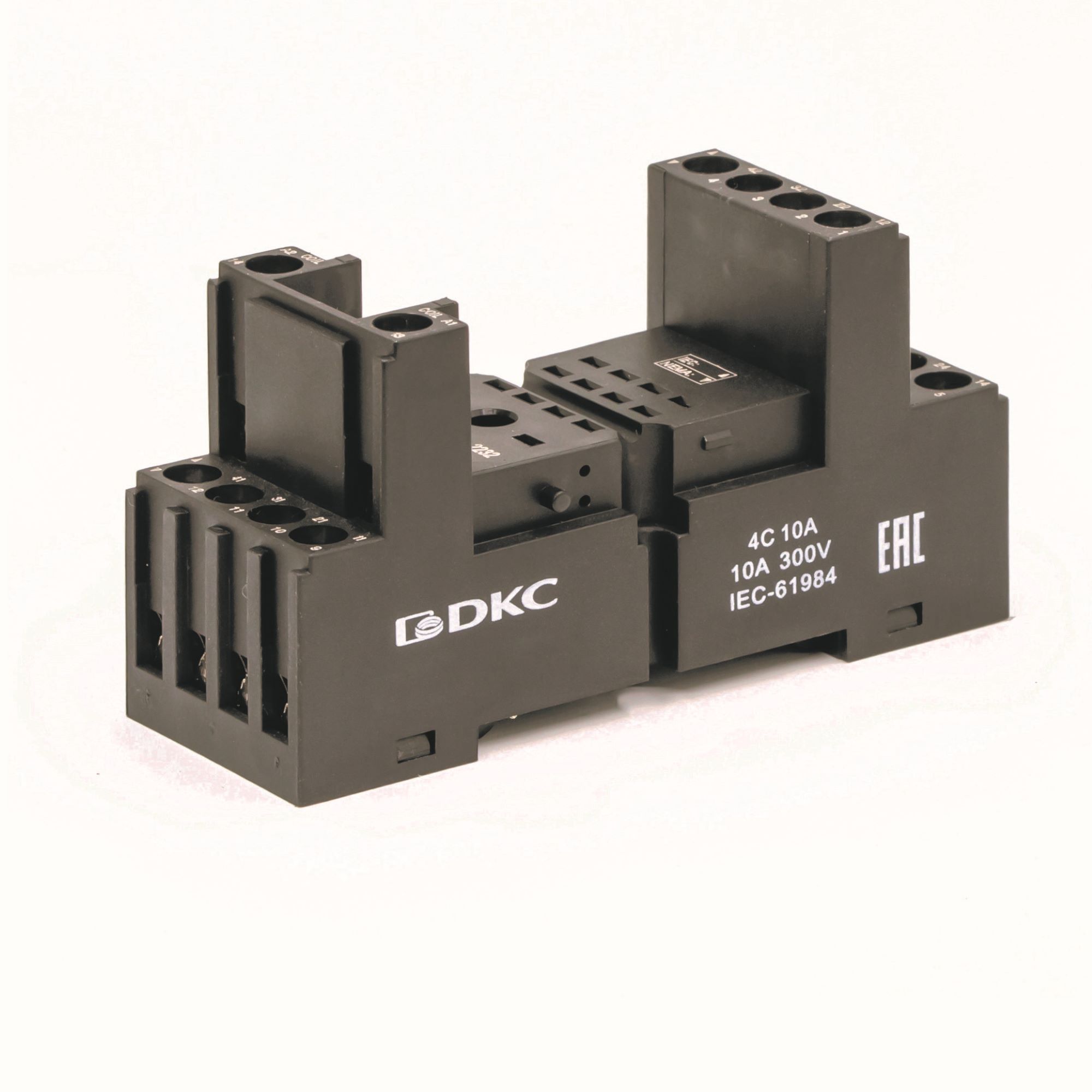 Колодка низкопрофильная 2-х уровневая с винтовыми клеммами для реле на 2 группы контактов версии IR-W2CO