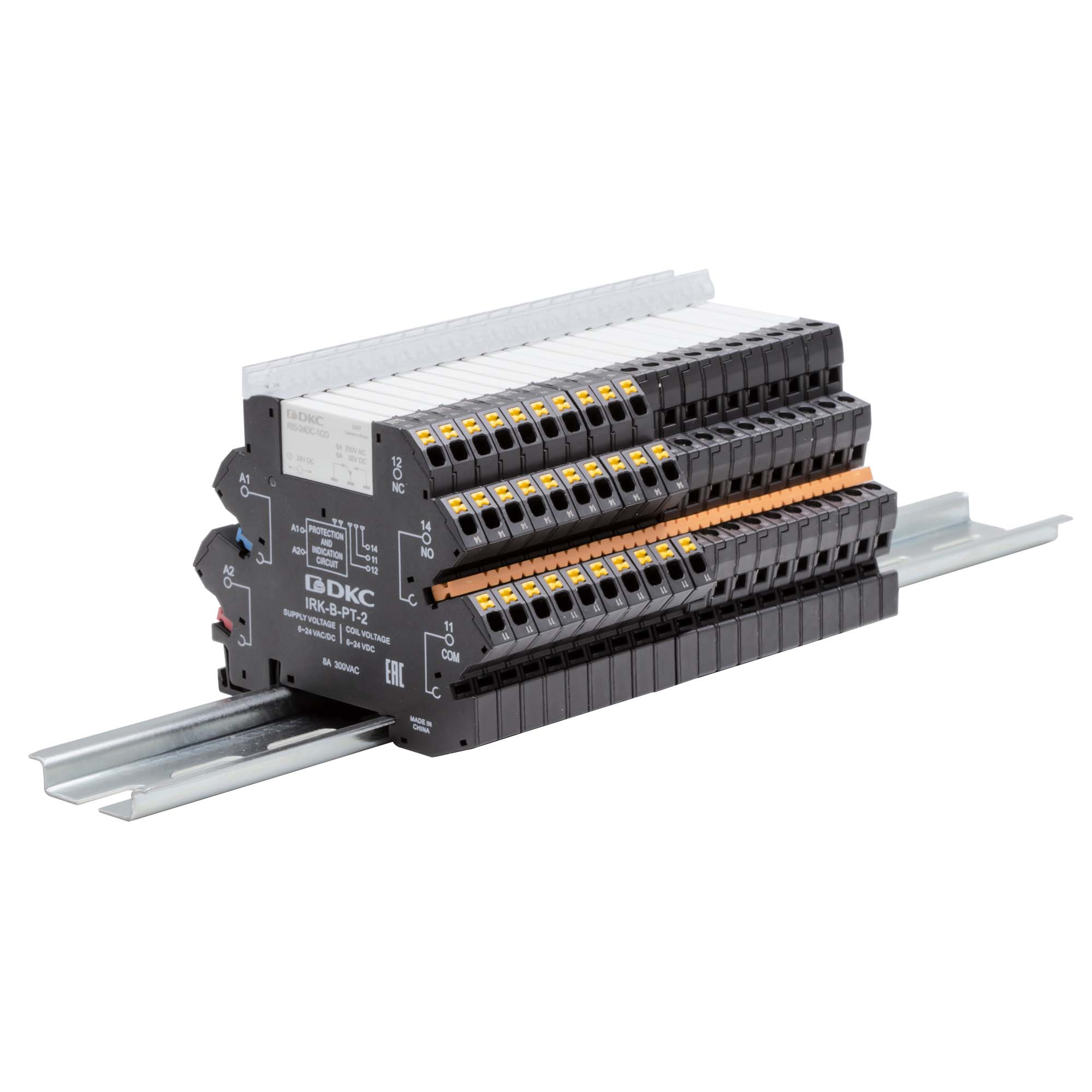 Реле интерфейсное, 1CO, ком. ток 6А, AgSnO2, напряжение 110V AC/DC, винтовые клеммы.