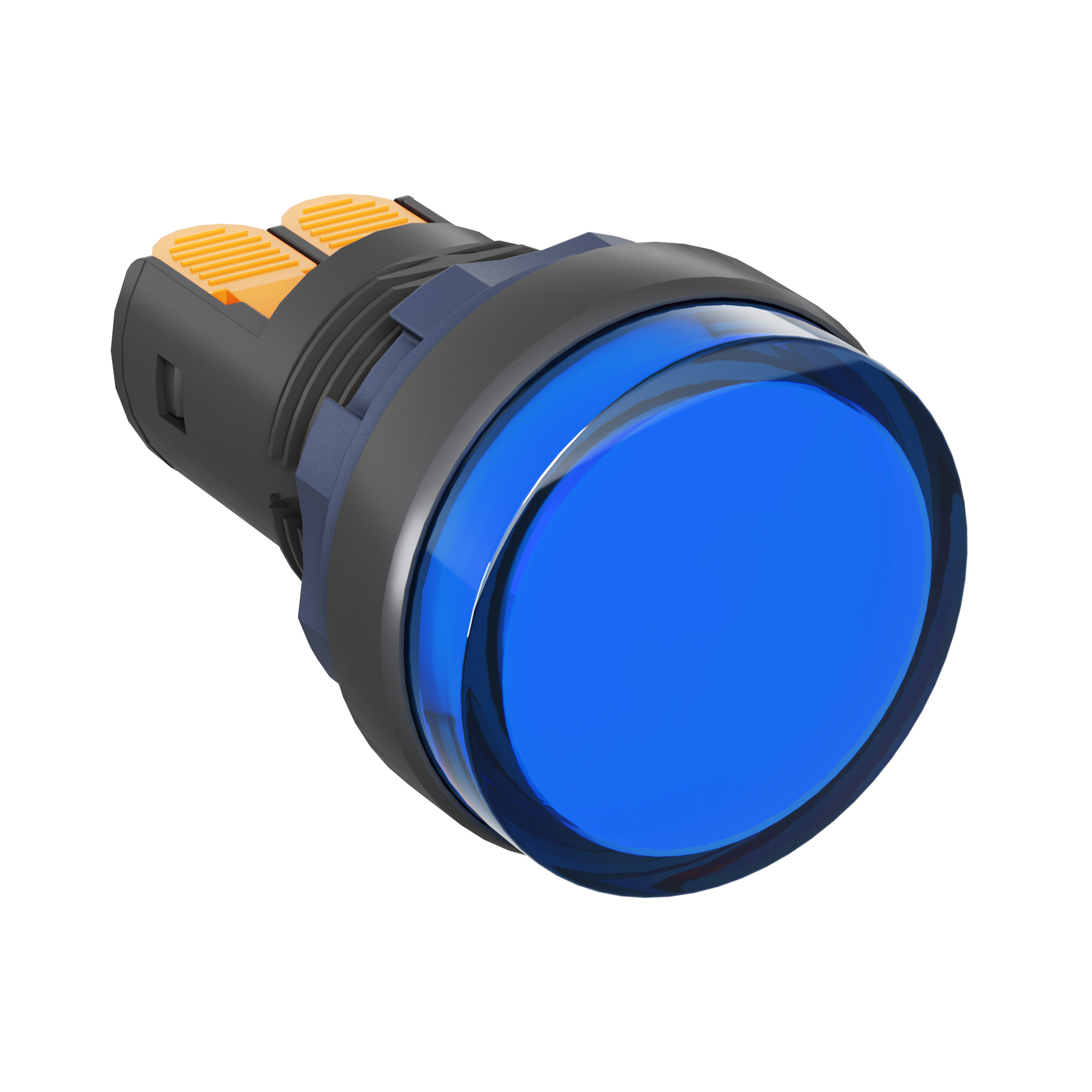 Сигнальный индикатор со встроенным диодом 220В, синий, зажим Plug-In