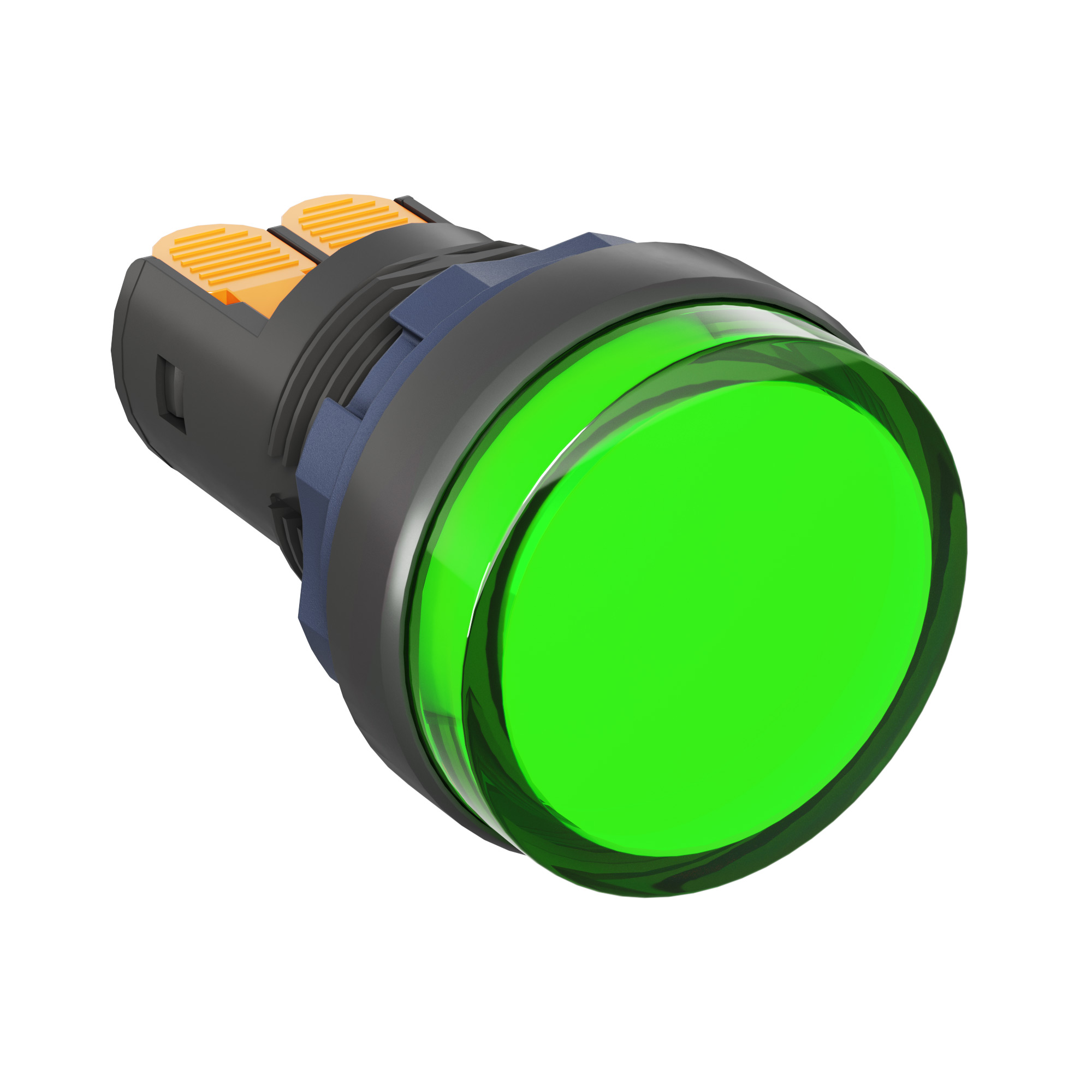 Сигнальный индикатор со  встроенным диодом 220В, зеленый, зажим Plug-In