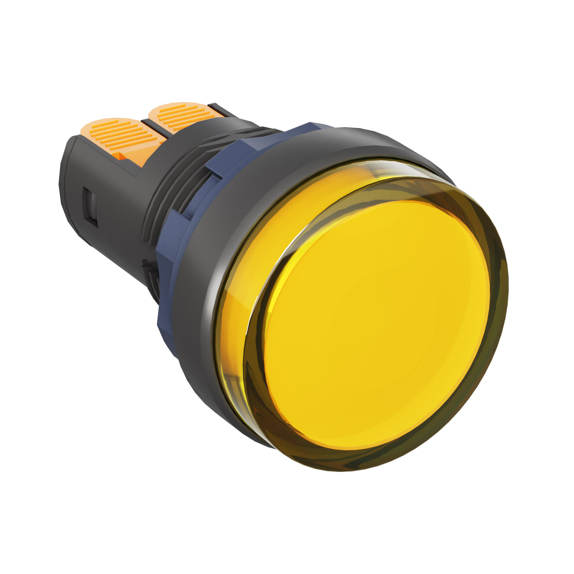 Сигнальный индикатор  со встроенным диодом 220В, желтый, зажим Plug-In