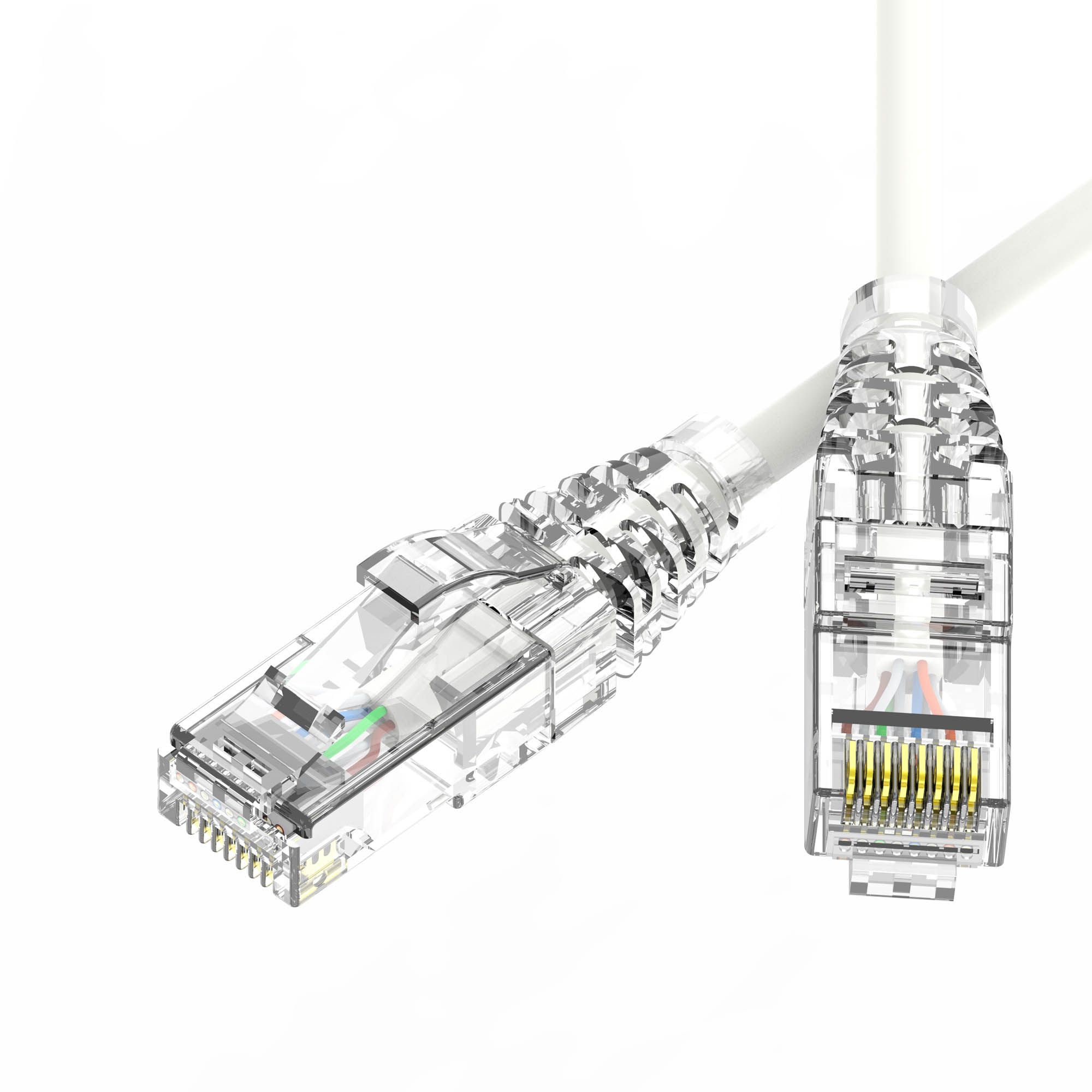 Патч-корд неэкранированный SLIM CAT6 U/UTP 4х2, 28 AWG, LSZH, белый, 1,5м