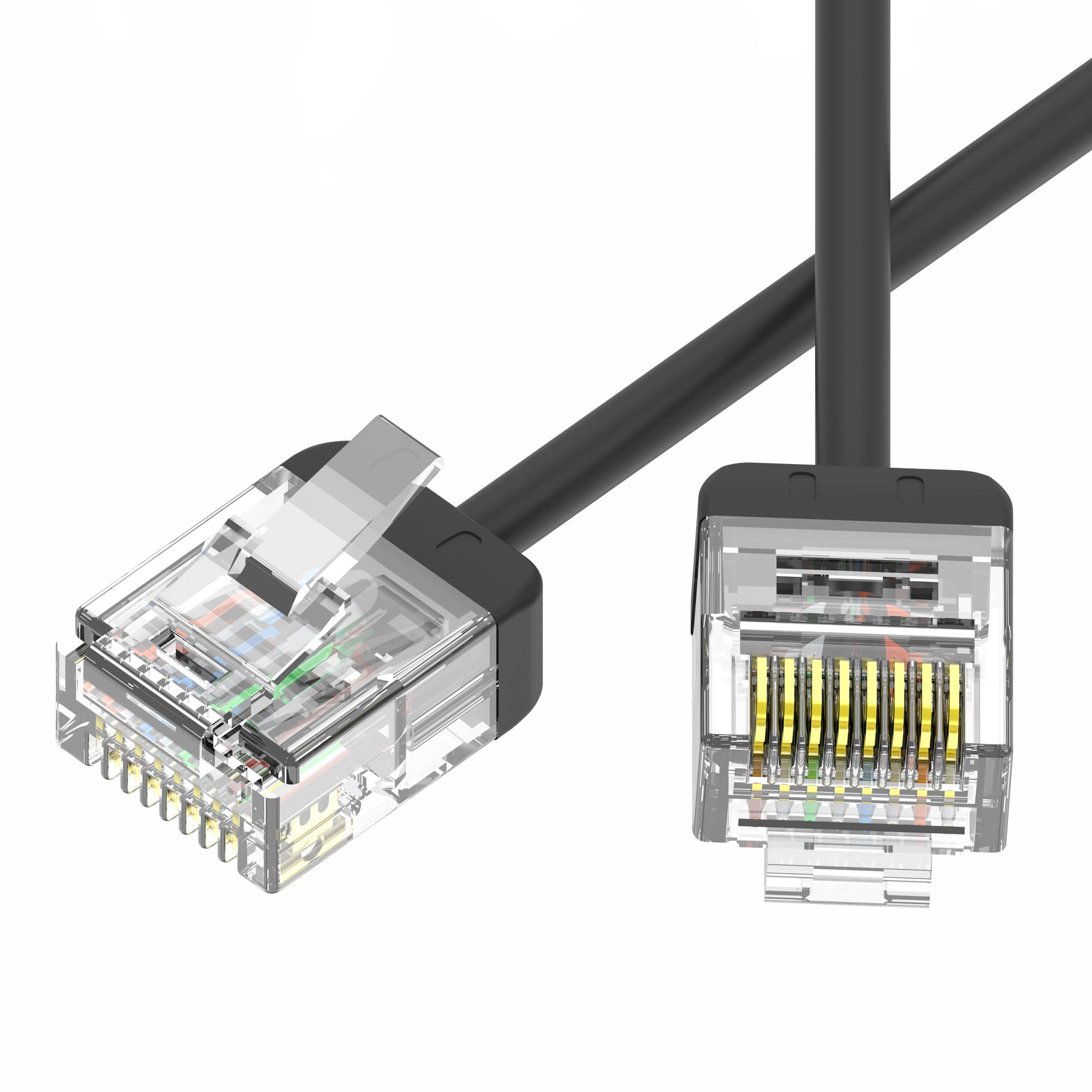 Патч-корд неэкранированный Ultra SLIM CAT6 U/UTP 4х2, 32 AWG, LSZH, чёрный, 3м
