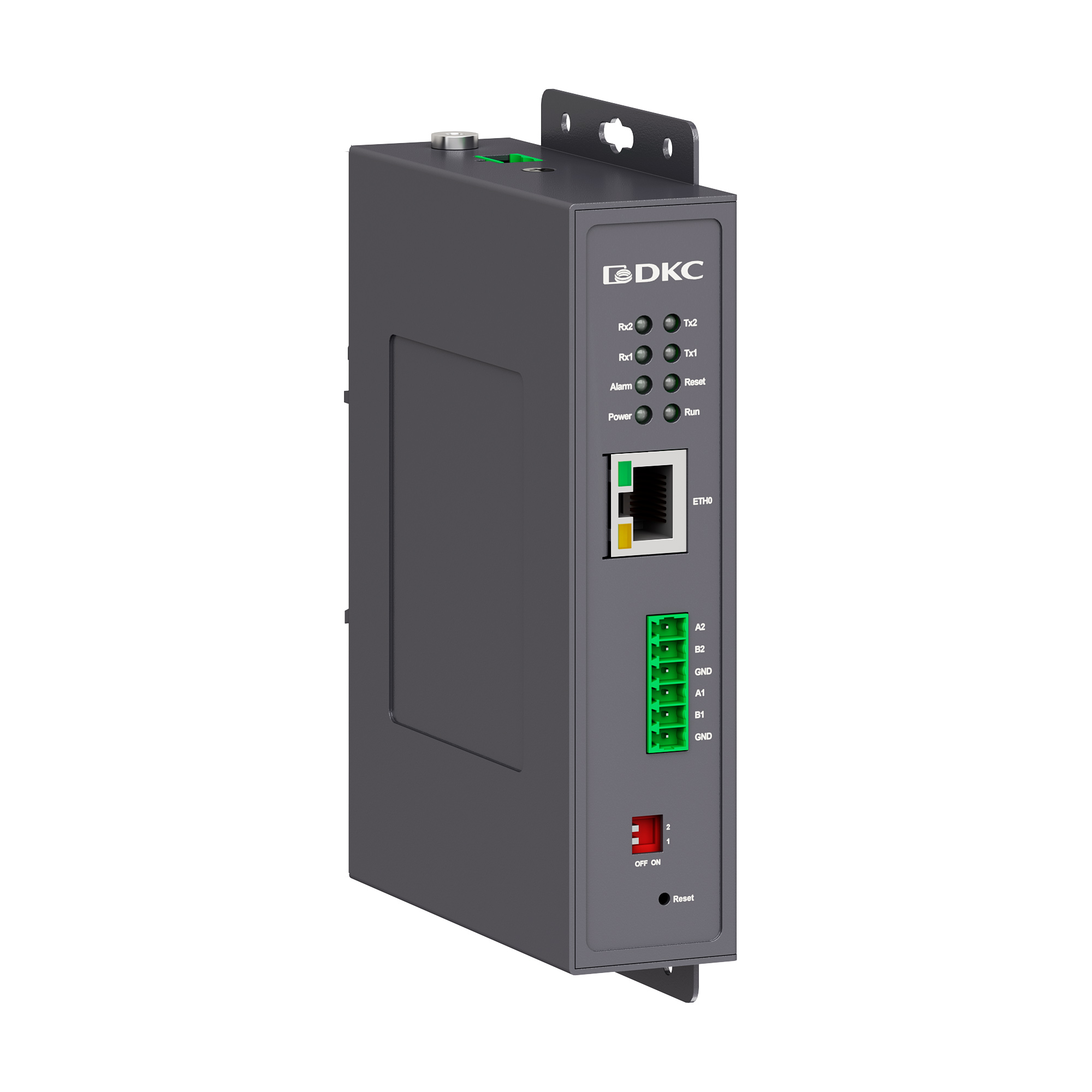 Промышленный преобразователь протоколов и интерфейсов, 1×10/100Base-T(X)портов RJ45, 2×RS-485, 12-48В DC