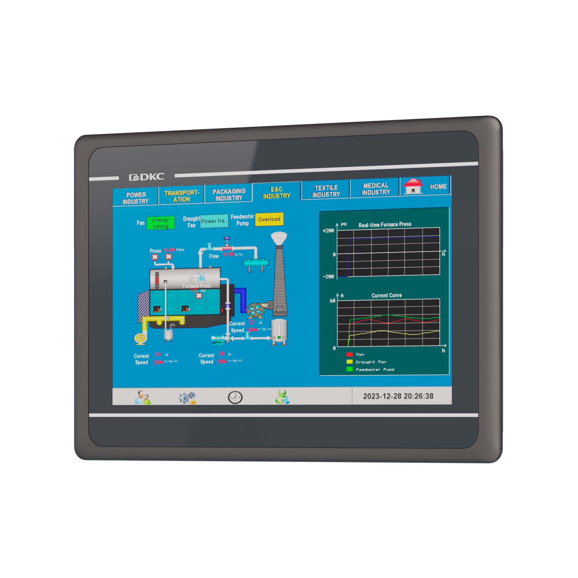 Промышленная операторская панель, диагональ 10.1", 16,77М цветов дисплейTFT, разрешение 1024×600 px, порты: 2 COM, 1 MicroUSB, 1 USB, 1 Ethernet