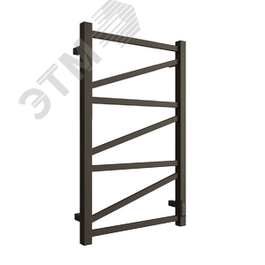 Полотенцесушитель электрический из квадратного профиля с диммером Z plaza neo 80/50 цвет чёрный матовый