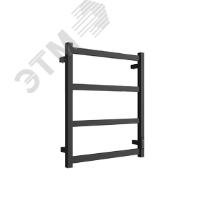 Полотенцесушитель электрический из квадратного профиля J plaza neo 60/50 с диммером цвет чёрный матовый