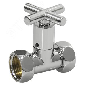 Комплект вентилей для полотенцесушителя прямой г/г 1'х3/4' с крестовой ручкой черный матовый