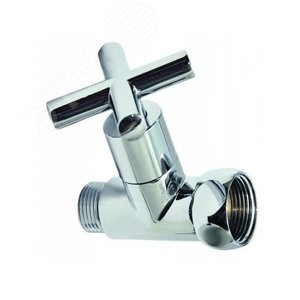 Комплект вентилей для полотенцесушителя прямой г/ш 3/4'х1/2' с крестовой ручкой хром