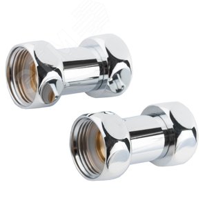 Комплект соединений для полотенцесушителя прямой гайка/гайка 1'х3/4' хром