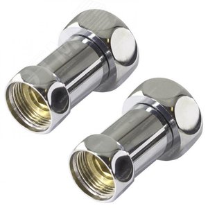 Комплект соединений для полотенцесушителя прямой гайка/гайка 3/4'х1/2' хром