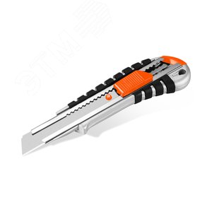 Нож строительный с лезвием 9 мм в корпусе из цинкового сплава