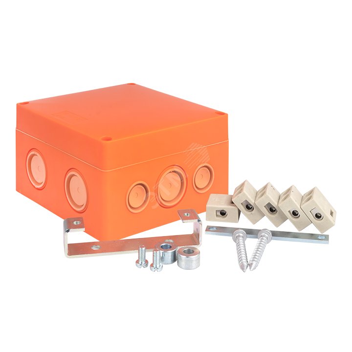 Коробка распаячная огнестойкая (126х126х74) 5 кк/1,5-10мм/12 мв IP66 PROxima