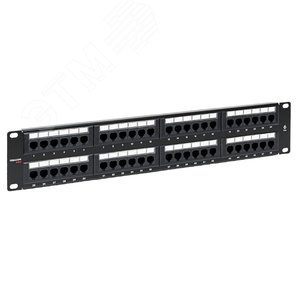 Патч-панель TERACOM PRO 19'Cat.6 2U неэкранированная UTP 48 портов RJ-45 Dual IDC