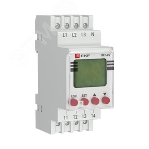 Реле контроля фаз с LCD дисплеем RKF-2S с нейтралью